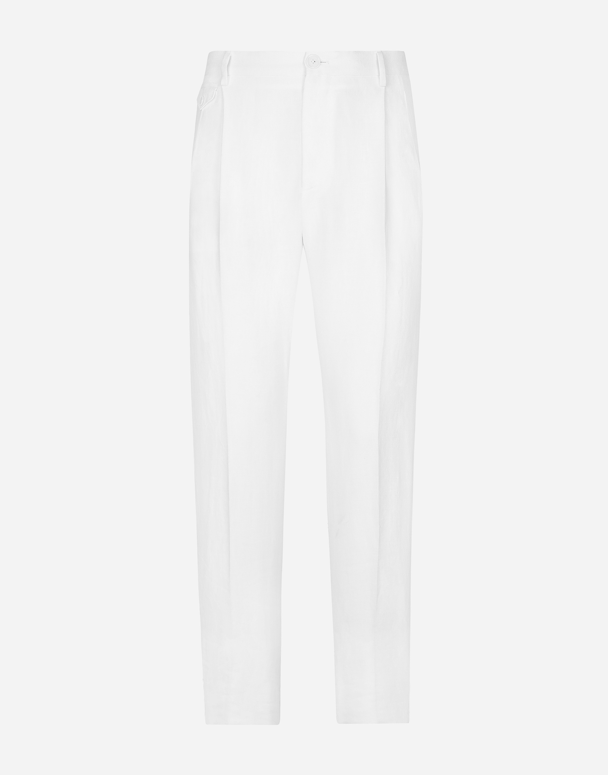 Dolce & Gabbana Pantalone - Man Pants And Shorts White Linen 54