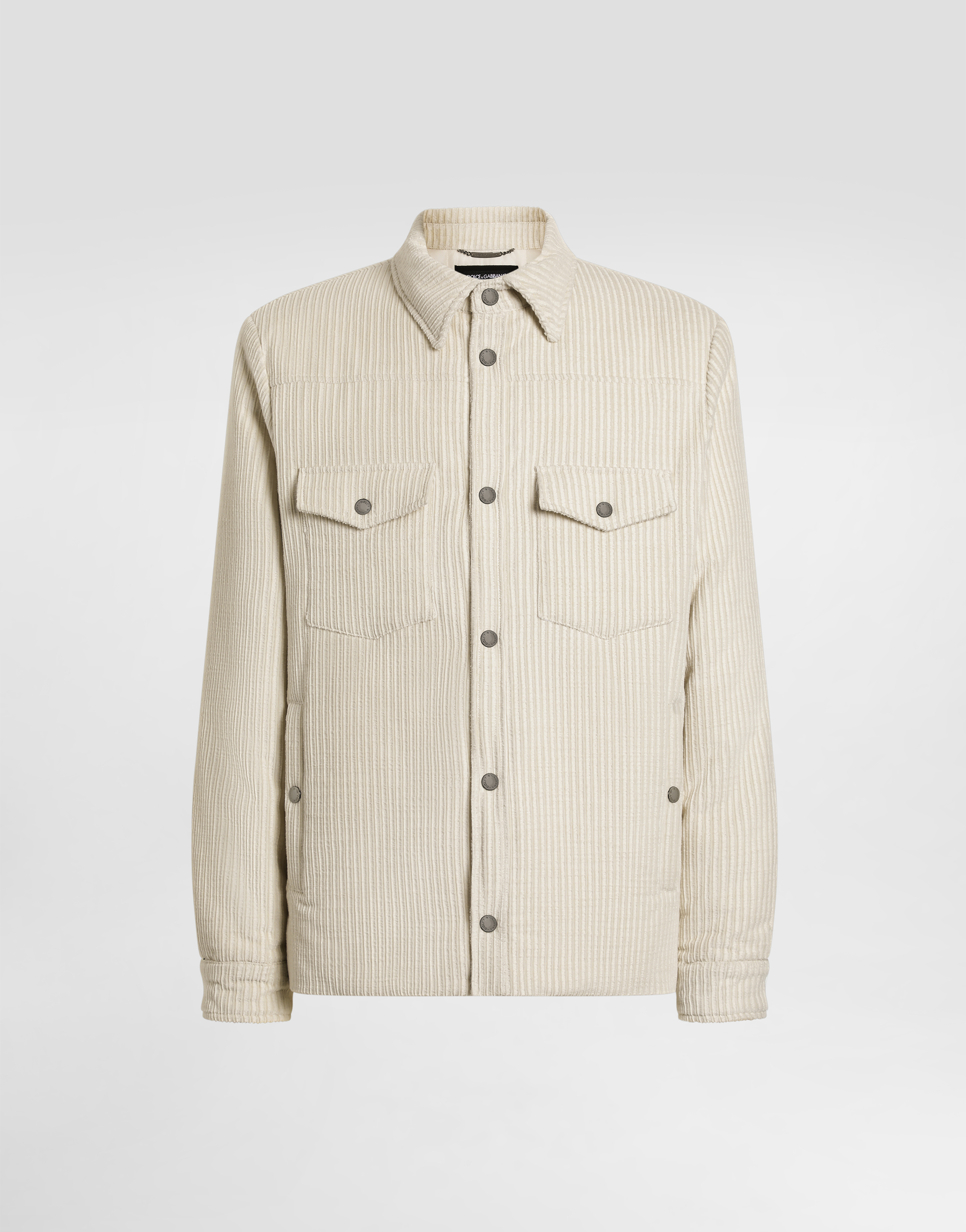 Dolce & Gabbana Dolce&gabbana Cotton Corduroy Shirt Jacket In White