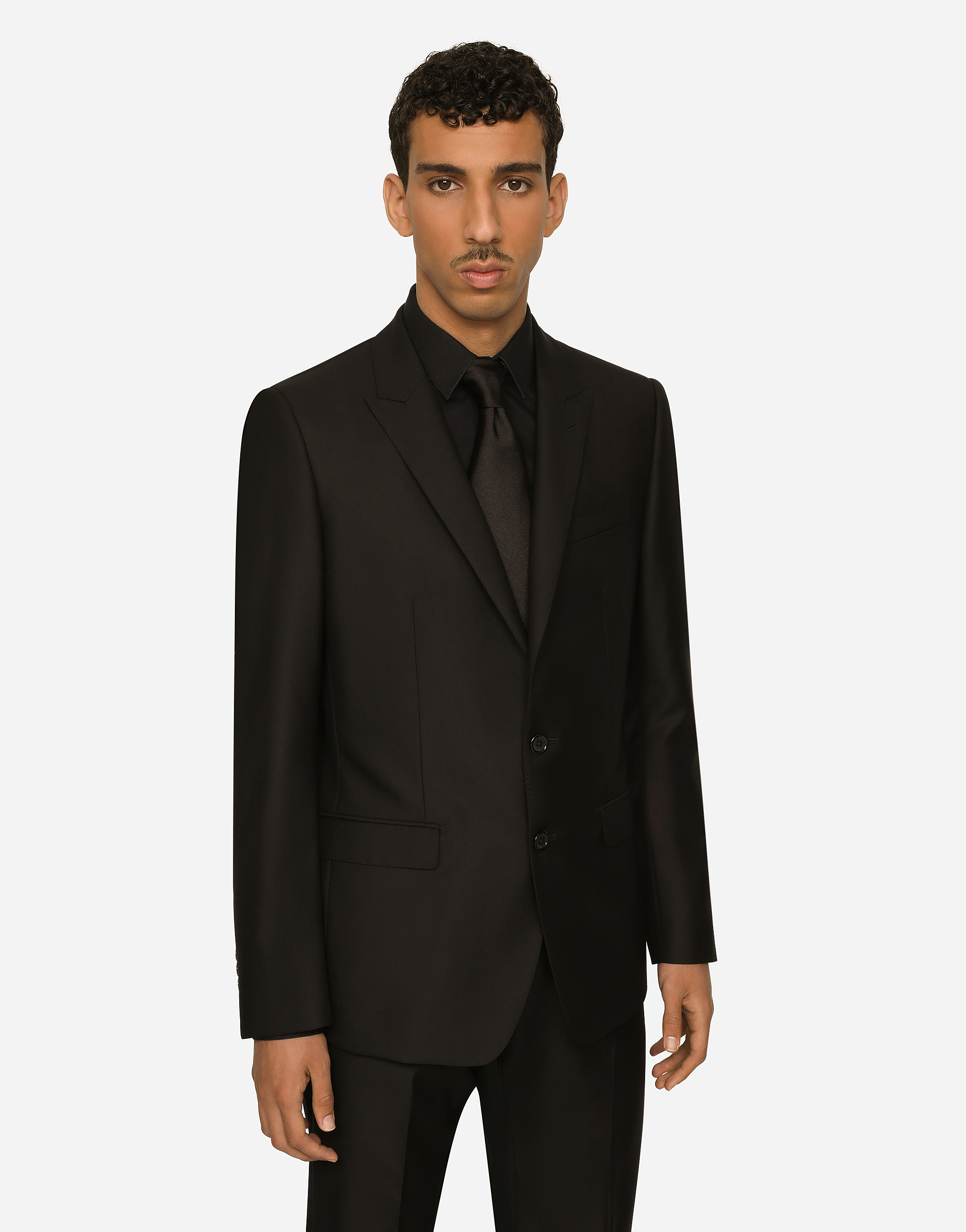 Shop Dolce & Gabbana Wool And Silk Martini-fit Suit In Black