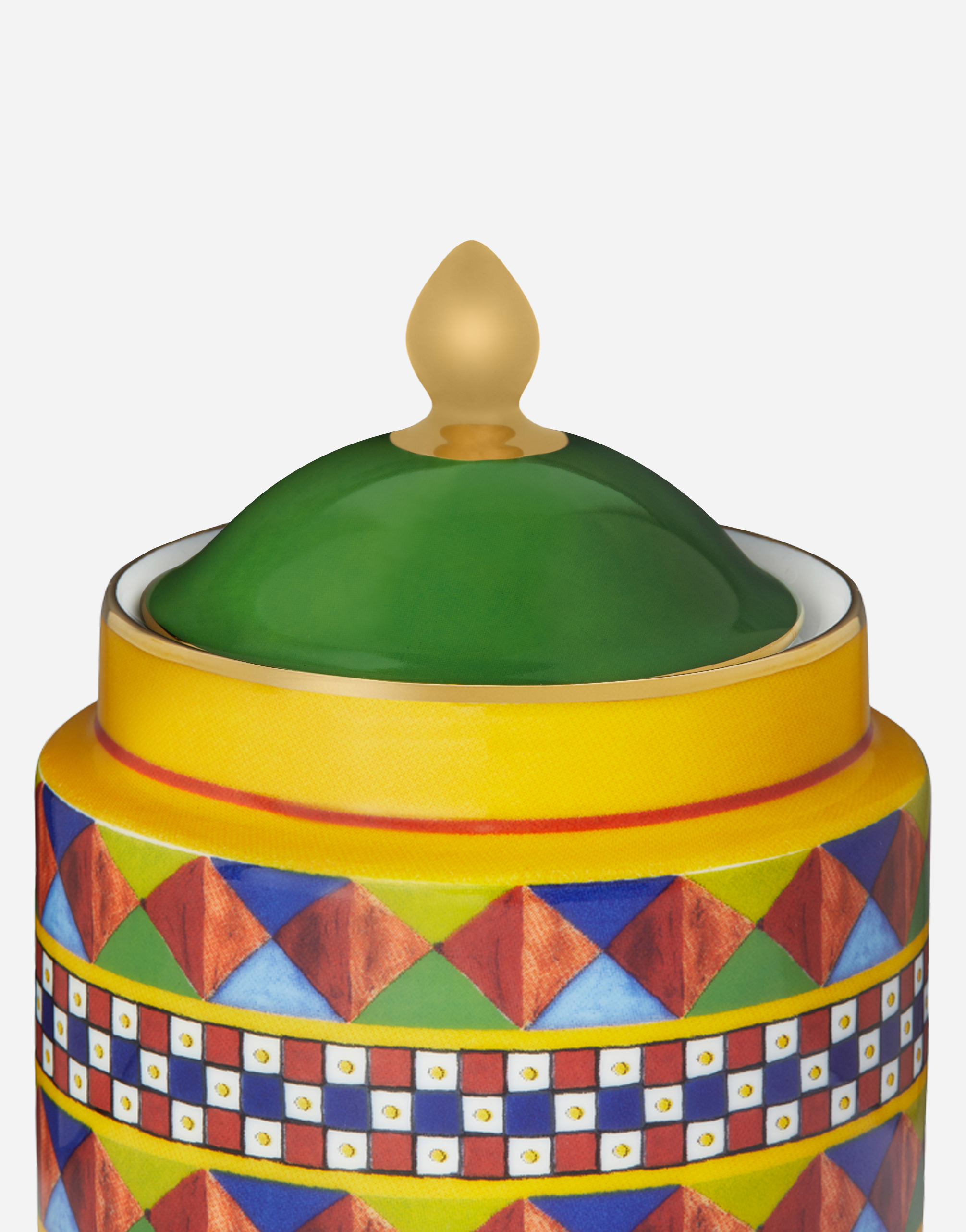 Dolce & Gabbana Porcelain Sugar Bowl In Multicolor