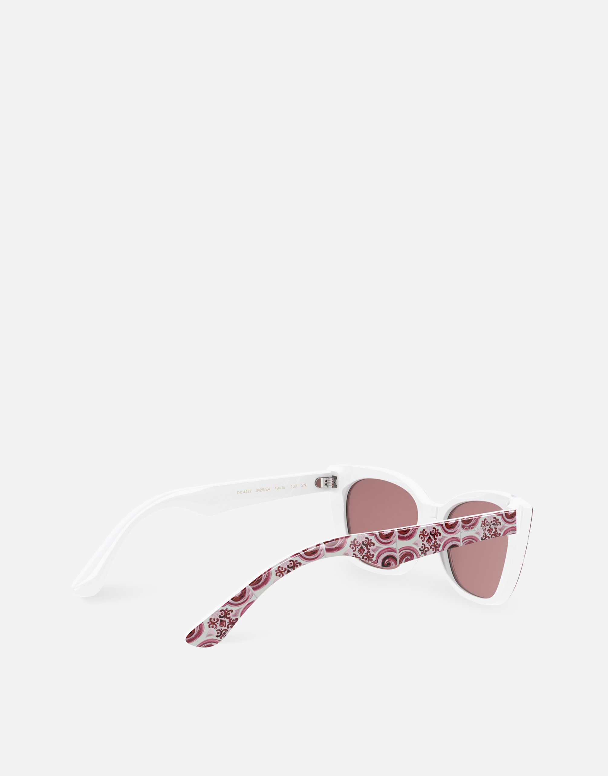 Shop Dolce & Gabbana Maiolica Fucsia Sunglasses