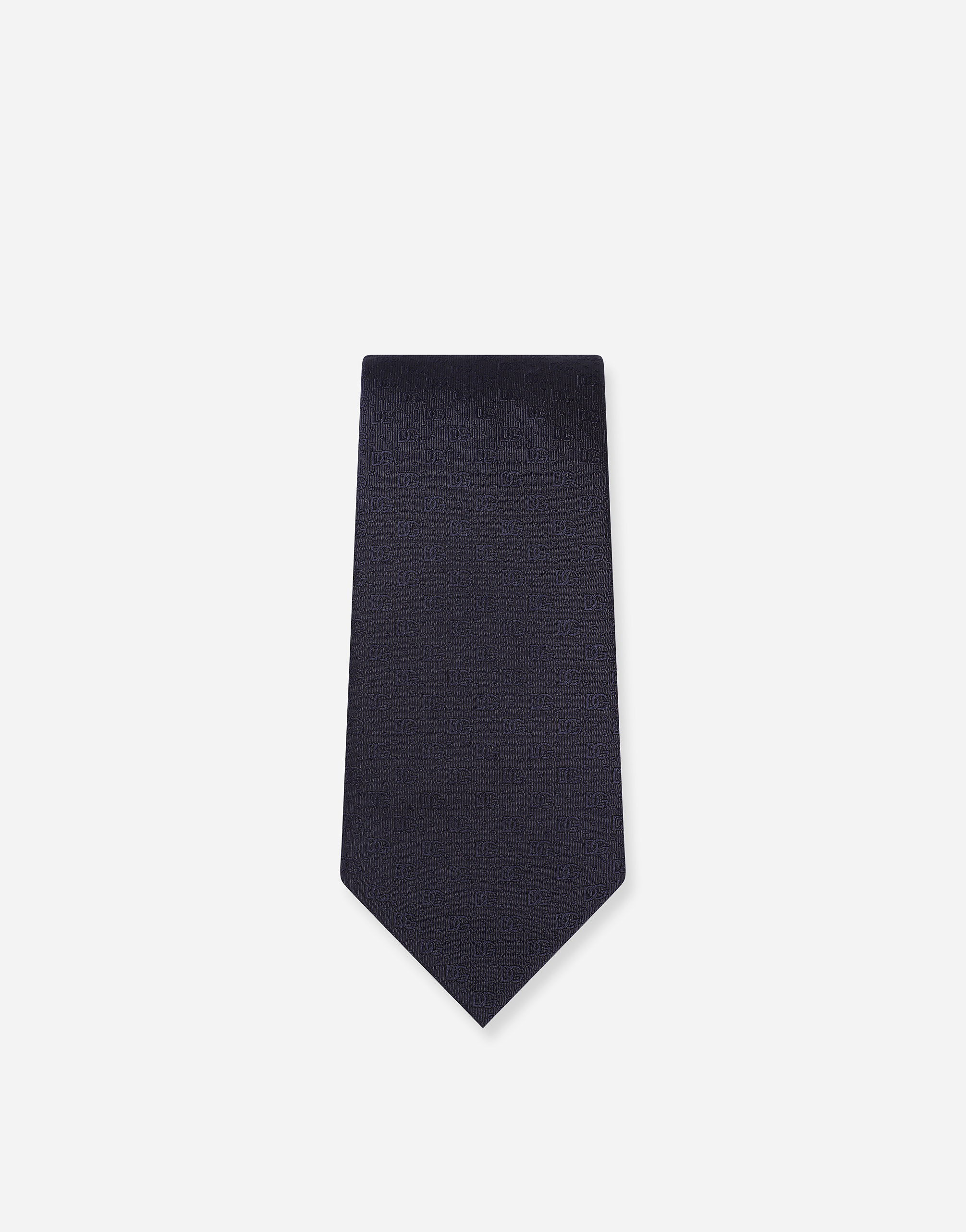DOLCE & GABBANA 8-CM SILK JACQUARD BLADE TIE WITH DG LOGO