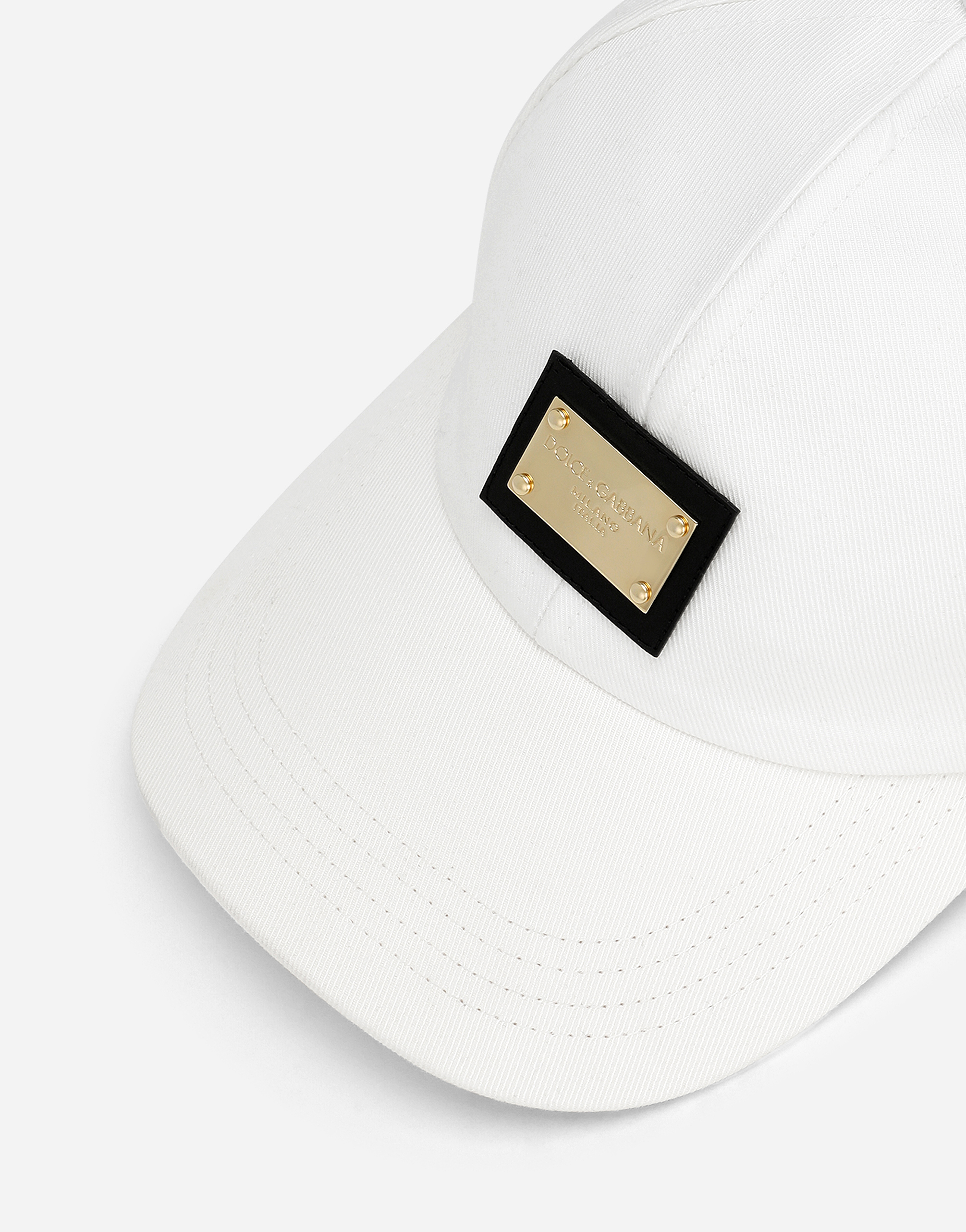 DOLCE & GABBANA GABARDINE BASEBALL CAP WITH DG LOGO