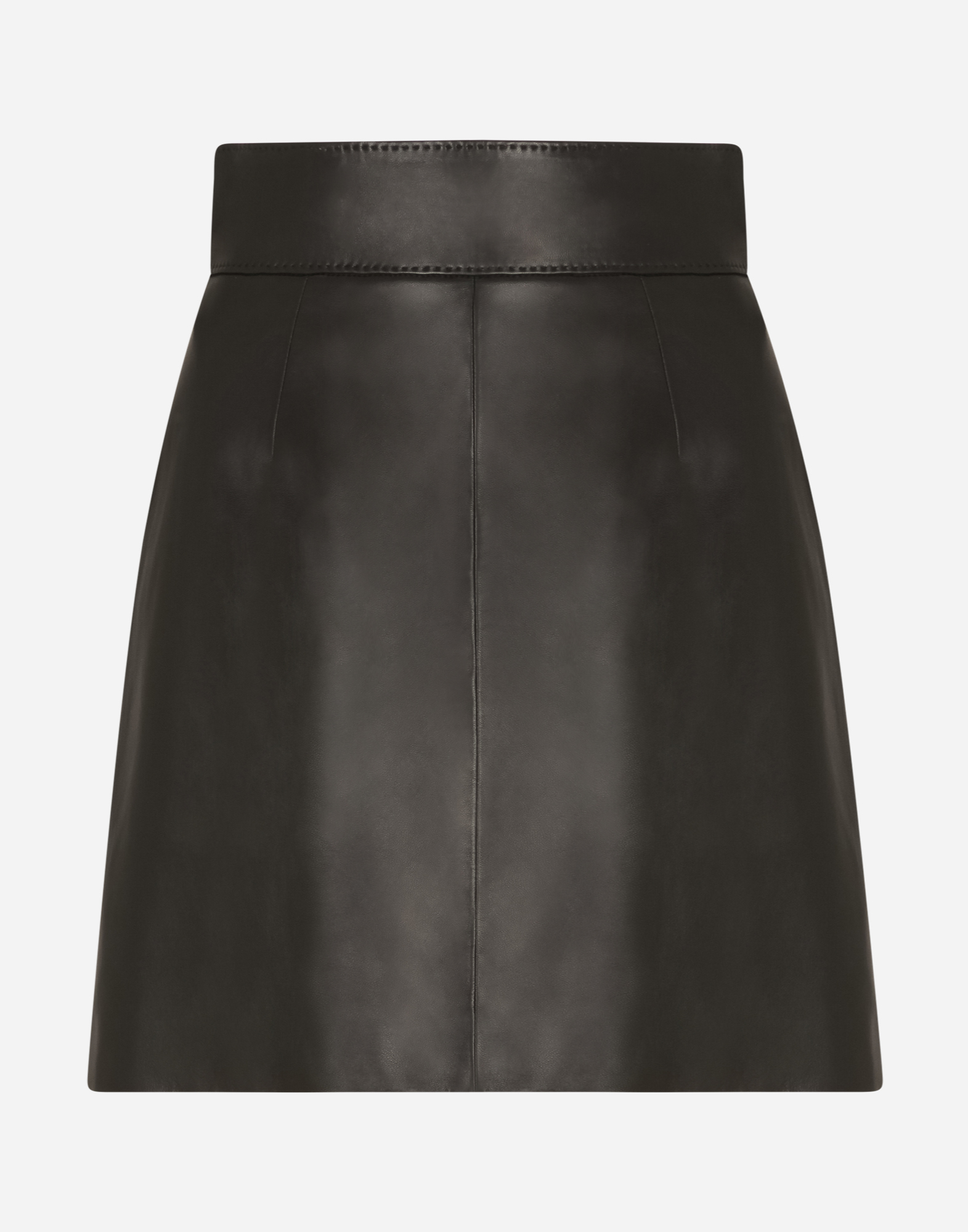 ミニスカート DOLCE  GABBANA Women Mini Skirts F4CRGTHLMZM N0000 Black Double crepe miniskirt with DG embellishment in Black for