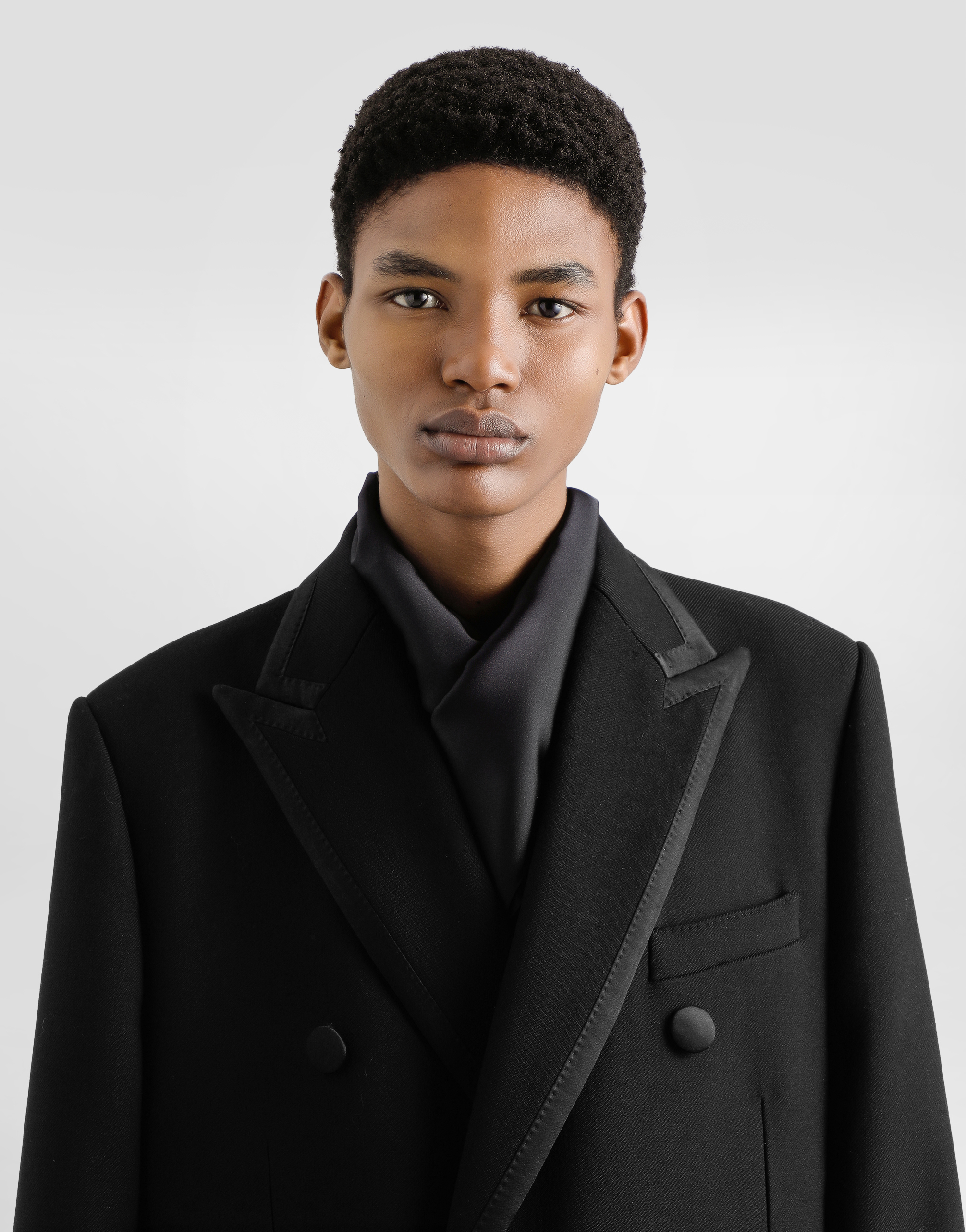 Dolce & Gabbana Unlined Double-breasted Coat In Black