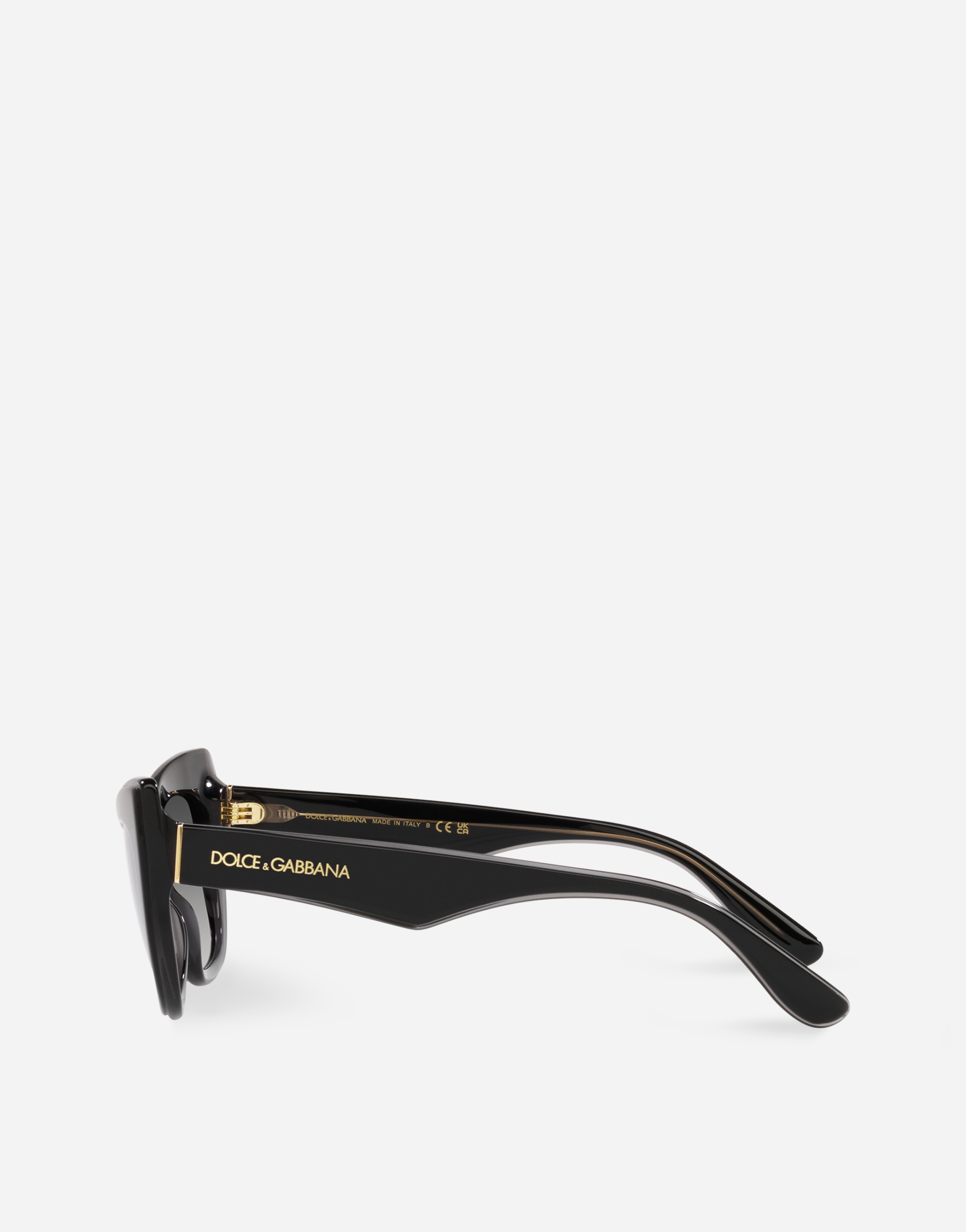 Shop Dolce & Gabbana New Print Sunglasses In Black