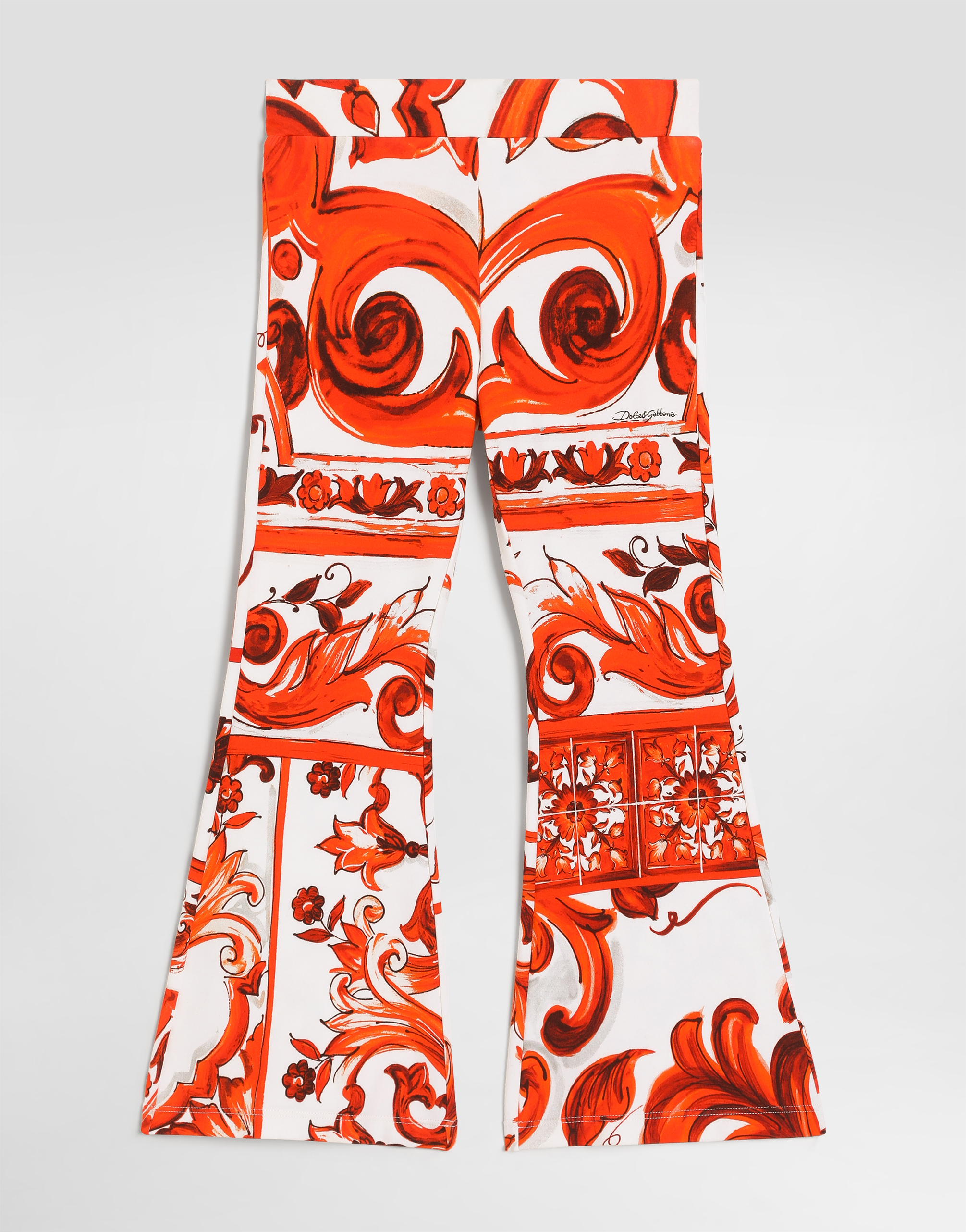 Majolica-print interlock leggings in Multicolor for Girls