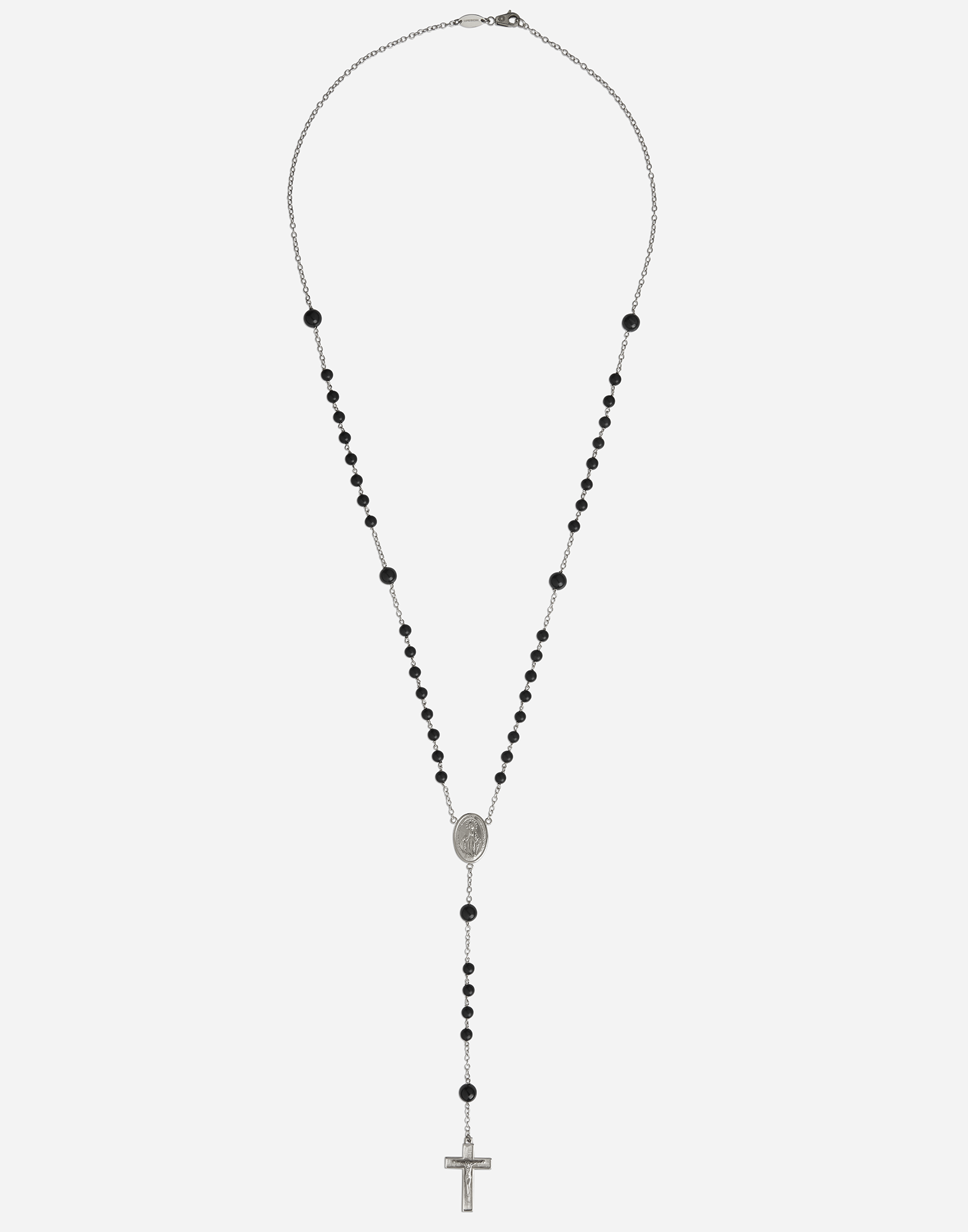 DOLCE & GABBANA WHITE GOLD ROSARY NECKLACE