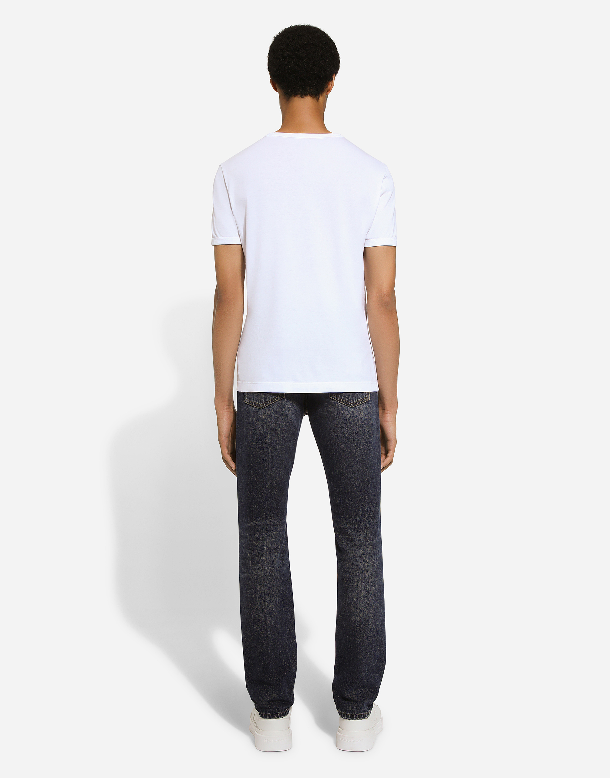 Regular-fit blue denim jeans