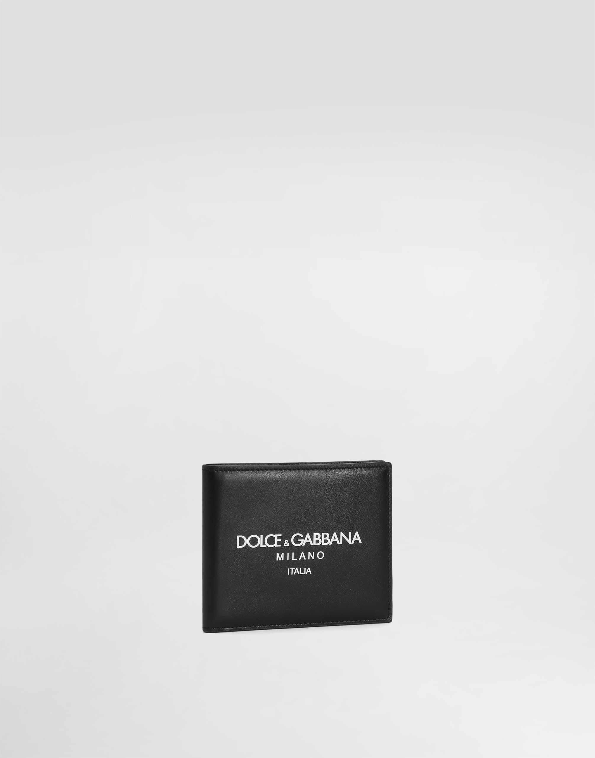 DOLCE & GABBANA CALFSKIN BIFOLD WALLET WITH LOGO