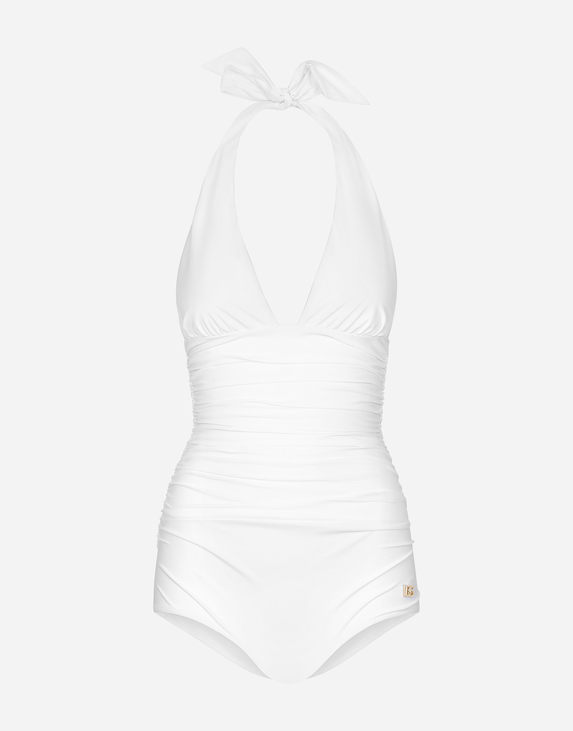 Dolce & Gabbana Intero Scollato - Woman Swimwear White Jersey