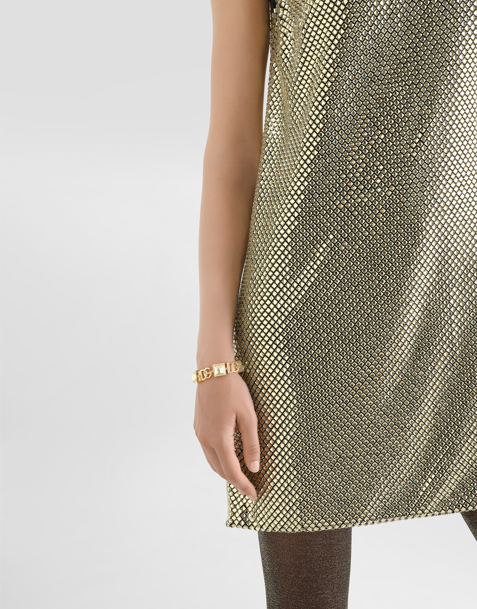 Short crystal mesh dress