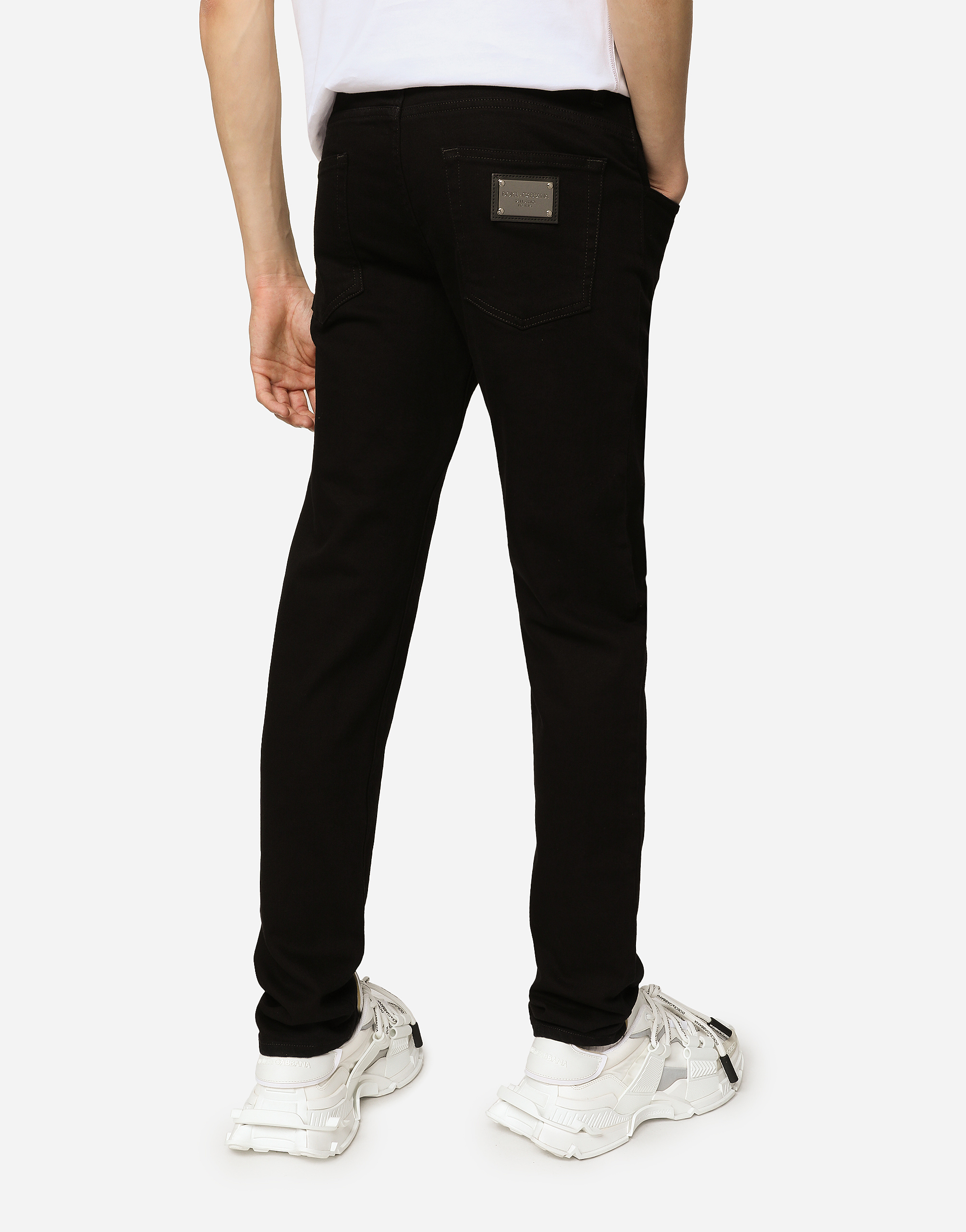 Dolce & Gabbana Slim-fit Stretch Denim Jeans In Multicolor