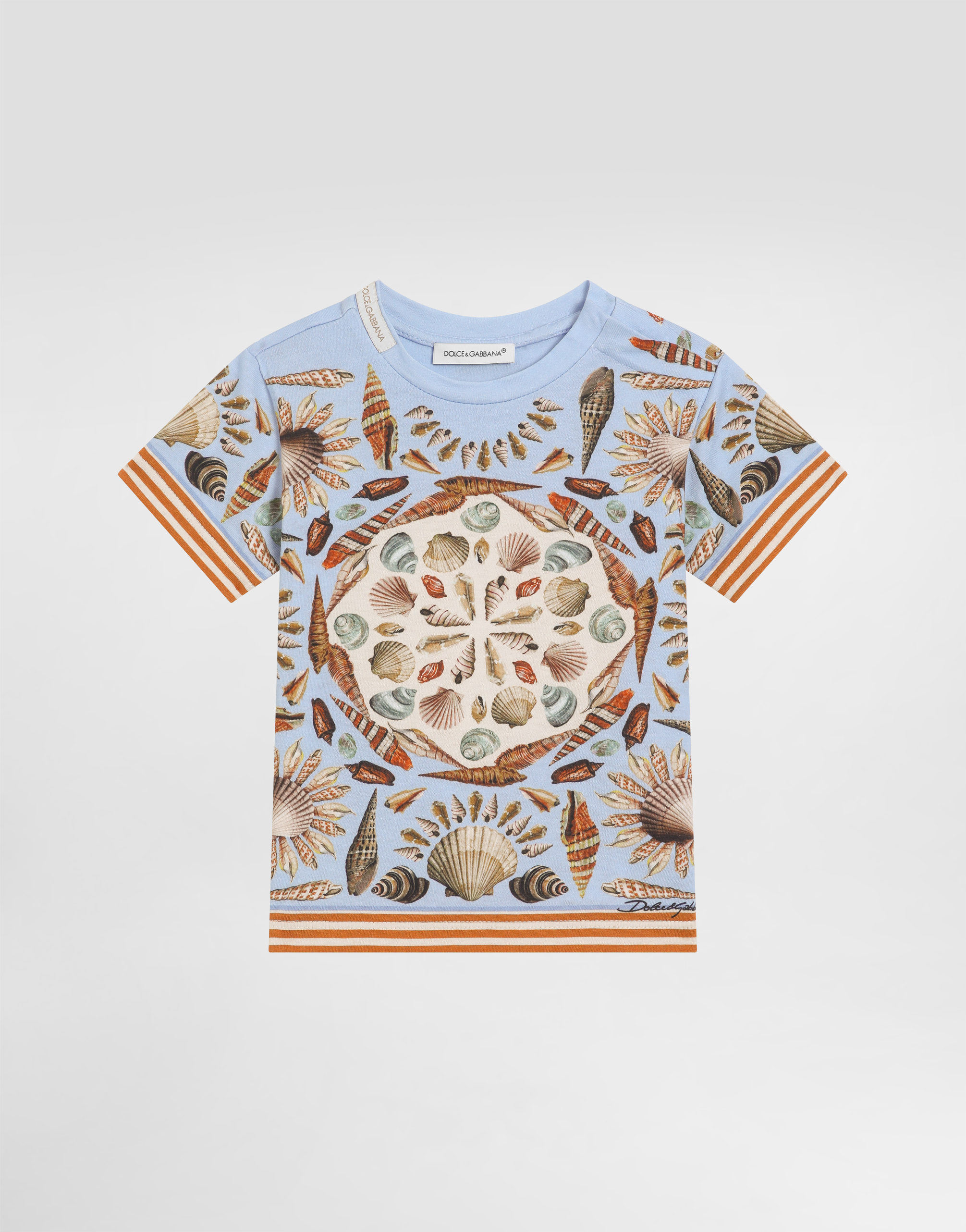Shell-print short-sleeved jersey t-shirt in Multicolor for Boys