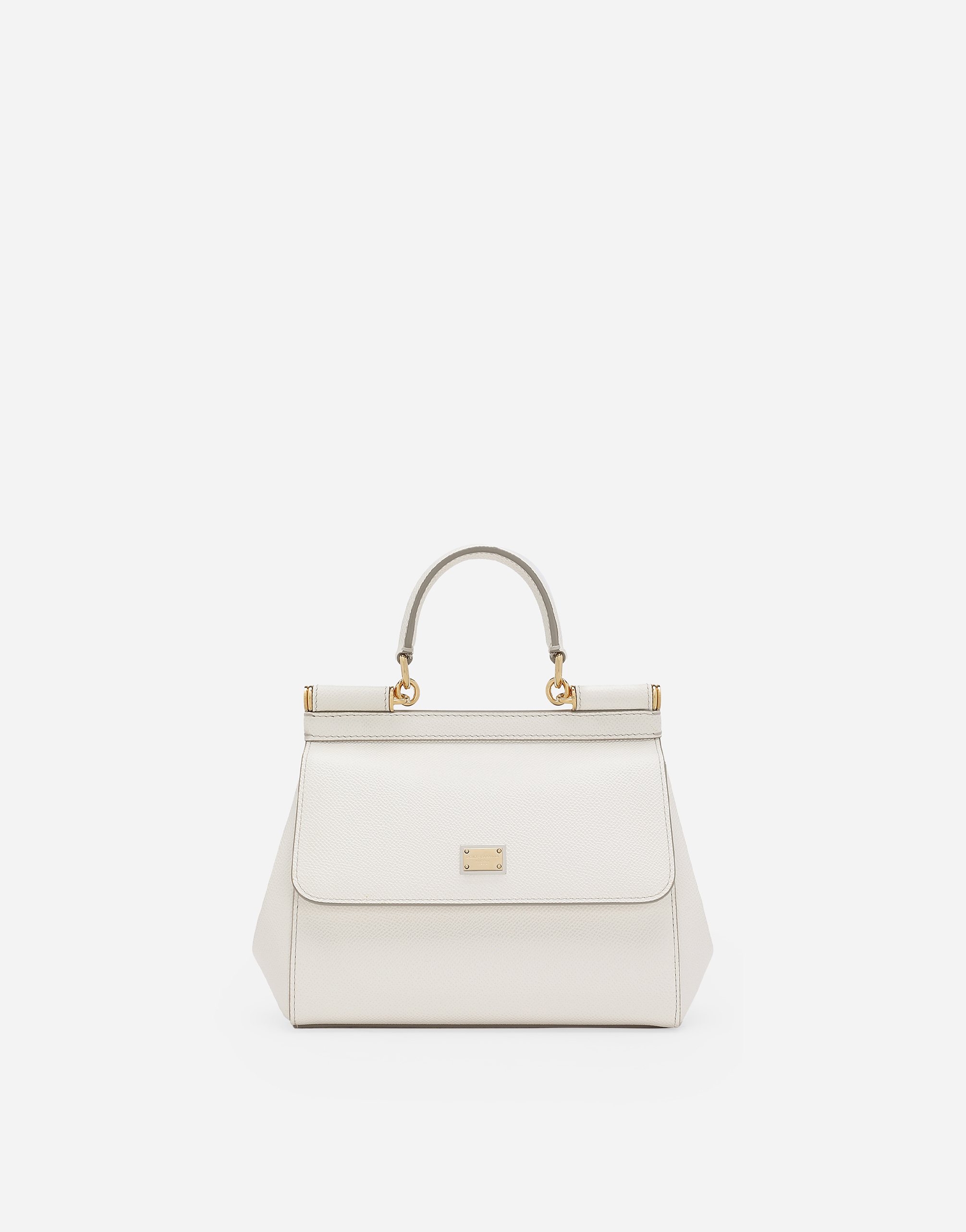 Dolce & Gabbana - Sicily ドーフィンカーフスキン バッグ スモール ホワイト - 24S Dolce