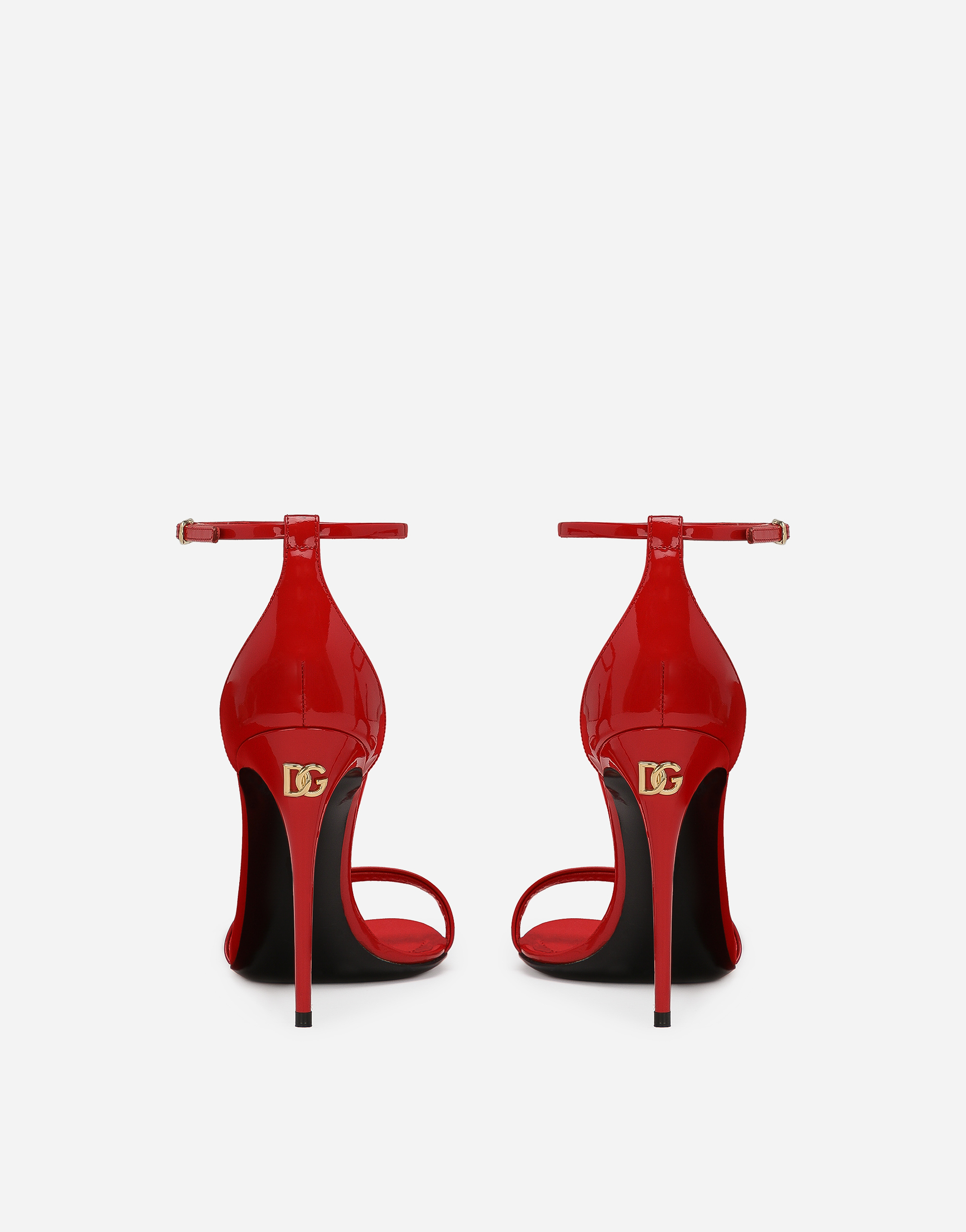 DOLCE & GABBANA PATENT LEATHER SANDALS