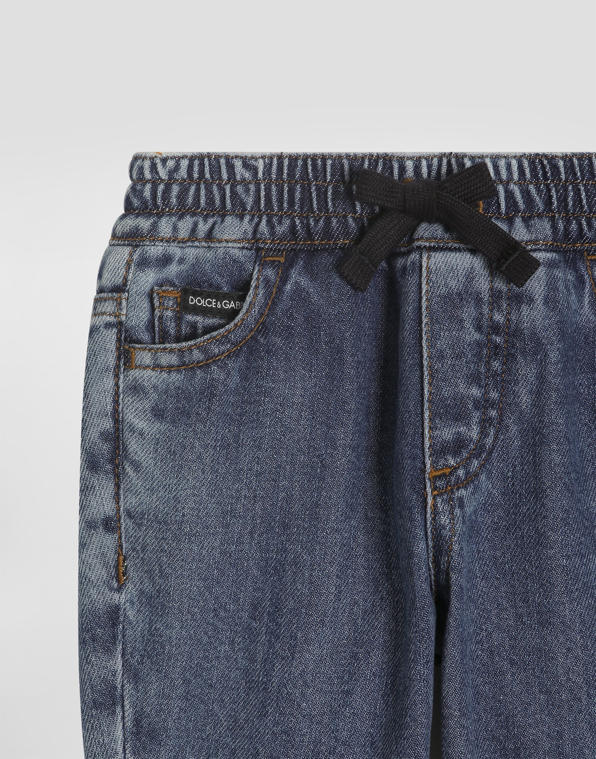  Dolce & Gabbana 5-pocket Denim Jeans With Branded Label - Mann Hosen Und Shorts Mehrfarbig 9/12 Months 