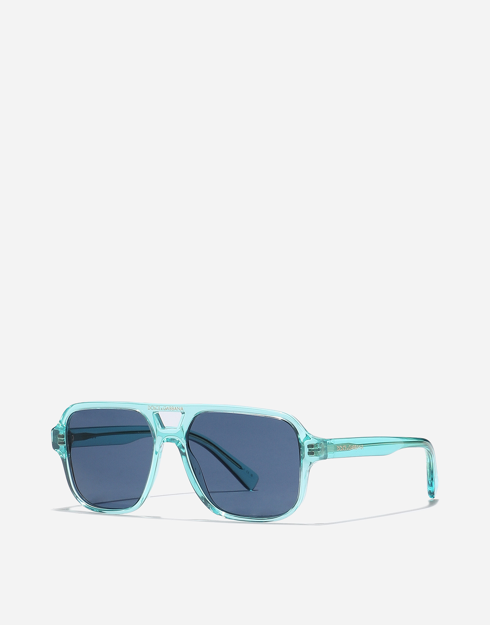 Shop Dolce & Gabbana نظارة شمسية Mini Me In Transparent Blue