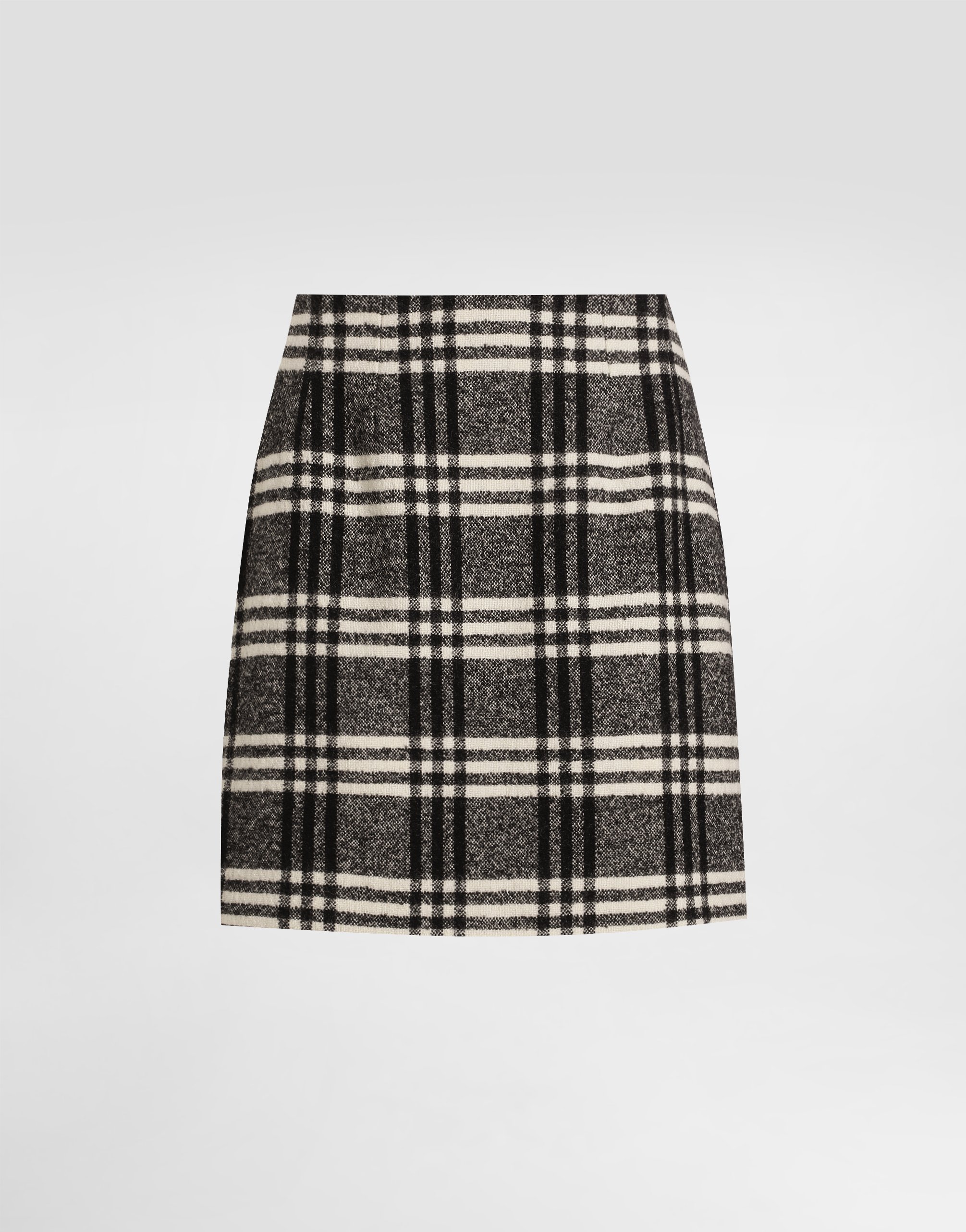 Dolce & Gabbana Wool Blend Check Skirt - Woman Skirts Multicolor