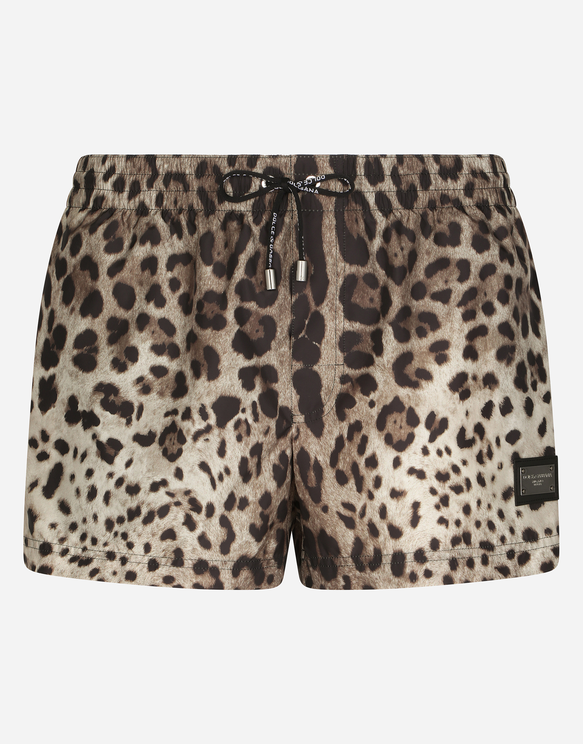 Shop Dolce & Gabbana Boxer Corto In Animal Print