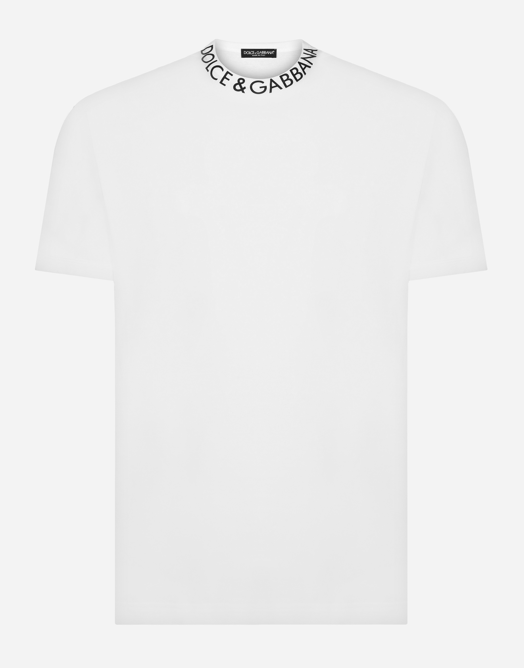 Dolce & Gabbana Round-neck T-shirt With Dolce&gabbana Print In White