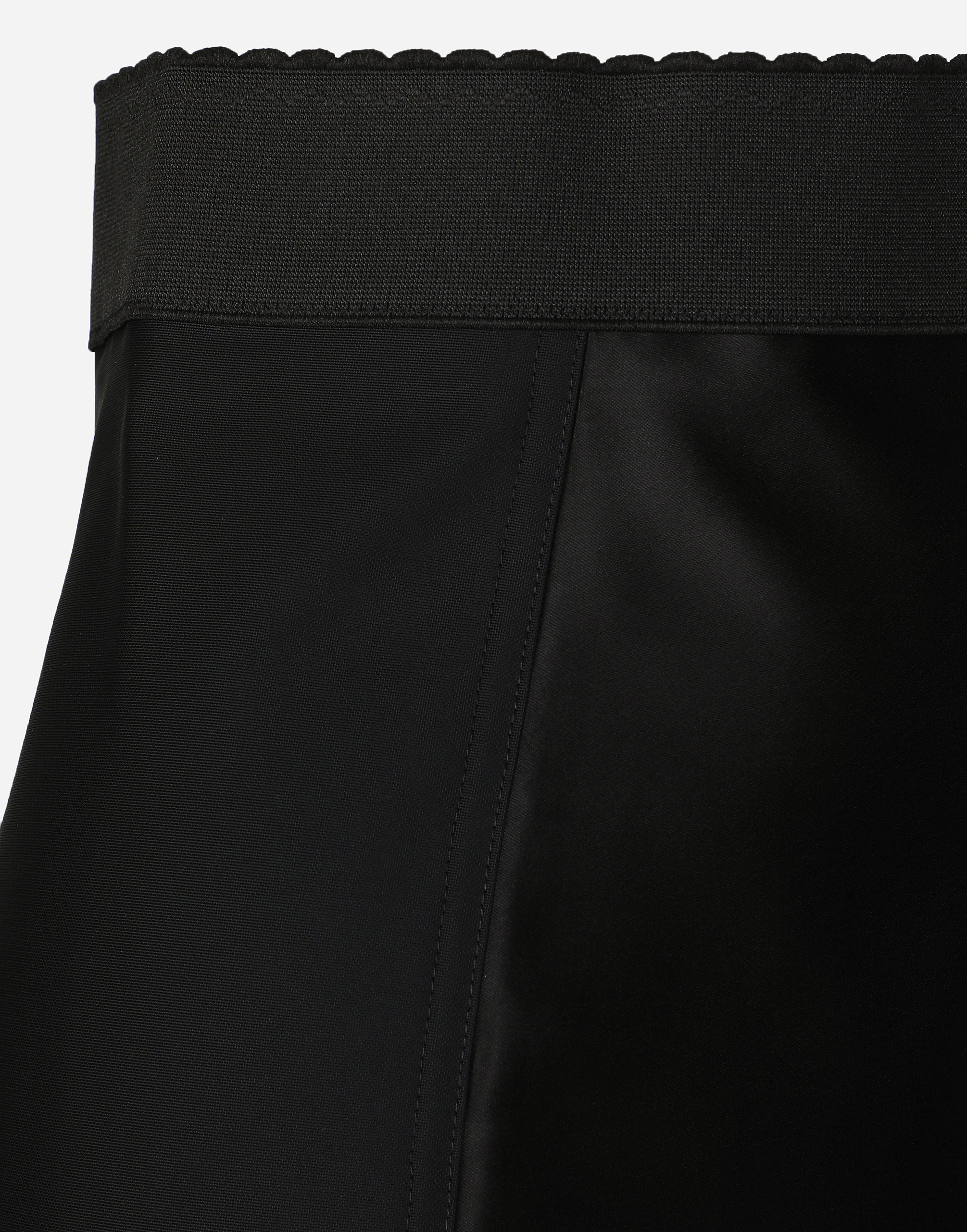 Marquisette and lace miniskirt with corset details