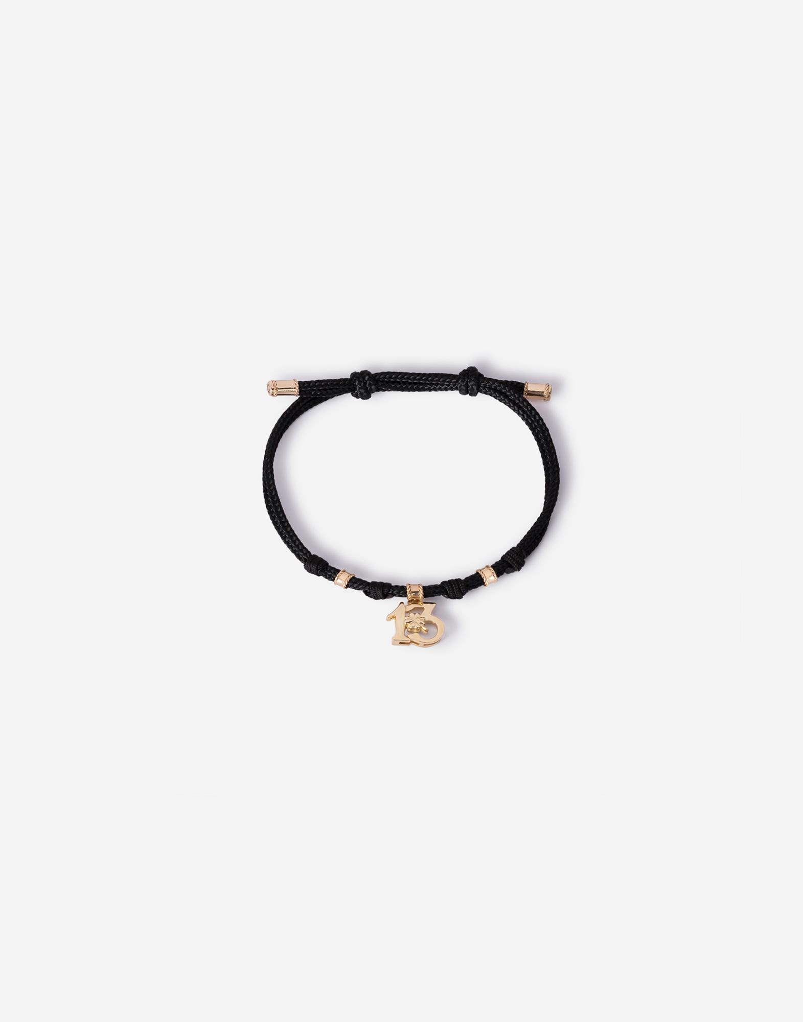 Dolce & Gabbana Fabric Good Luck Bracelet With Yellow Gold Pendant Charm - Man Bracelets Gold M