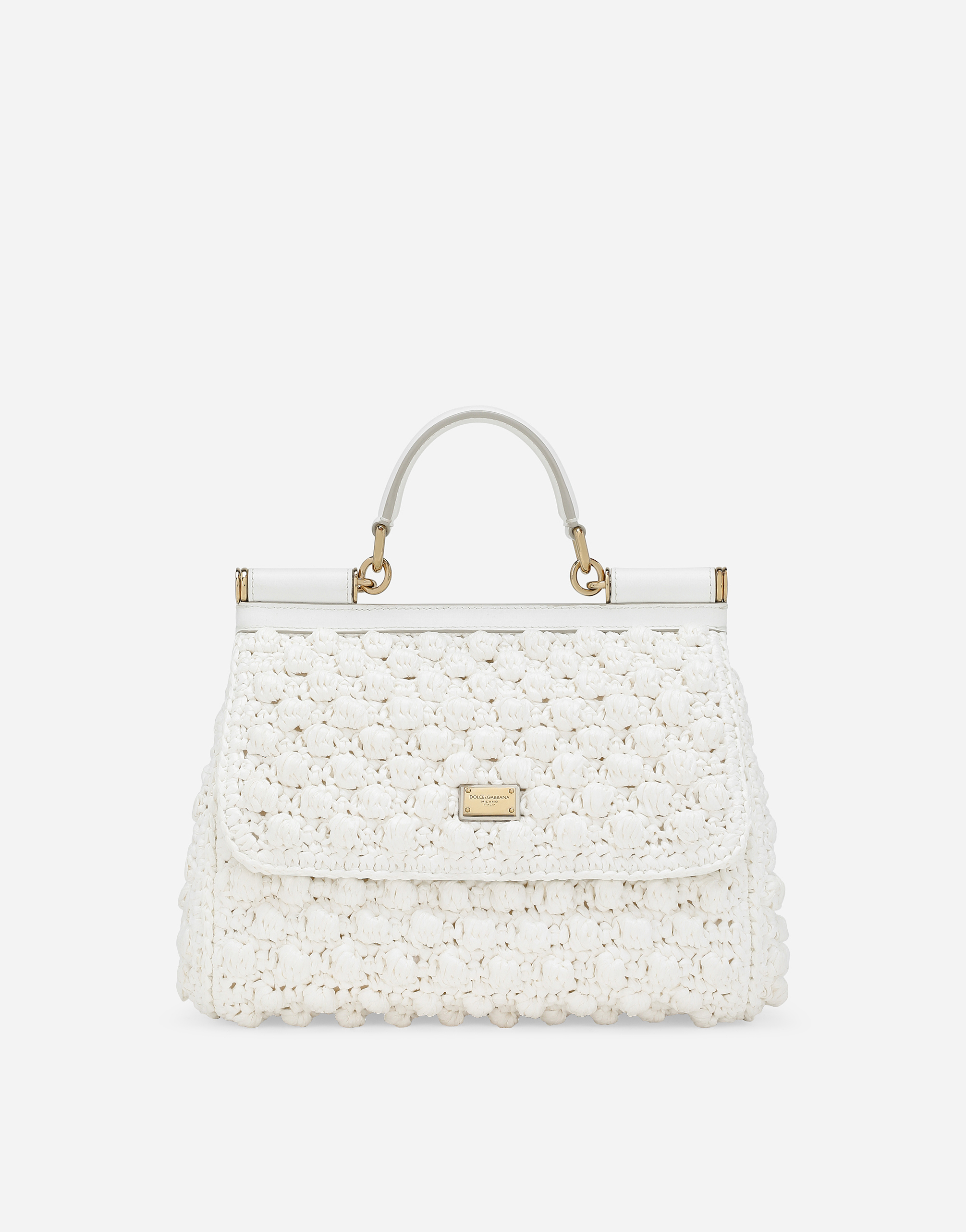 Dolce & Gabbana Large Sicily Interwoven Tote Bag In ホワイト