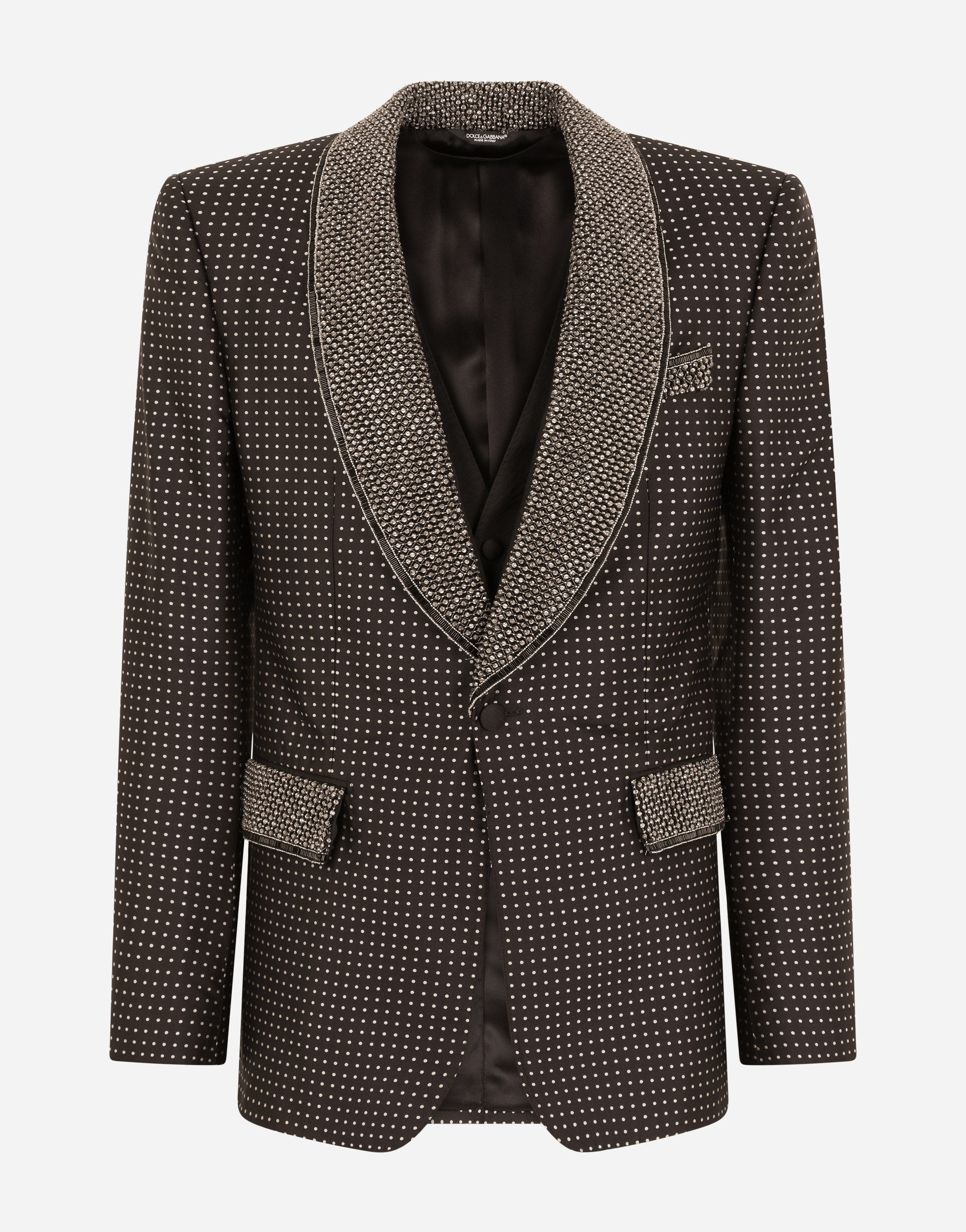 マルチカラーのメンズ Three-piece jacquard Casinò-fit suit
