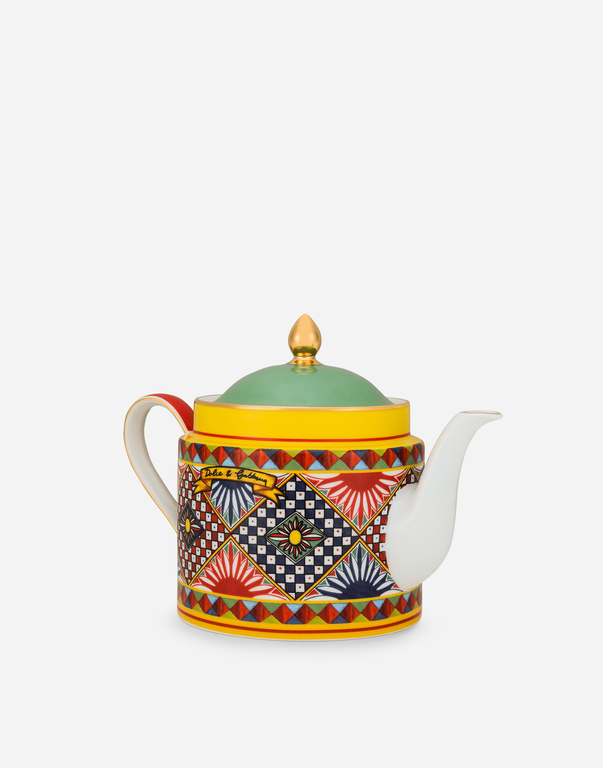 Dolce & Gabbana Porcelain Teapot In Multicolor