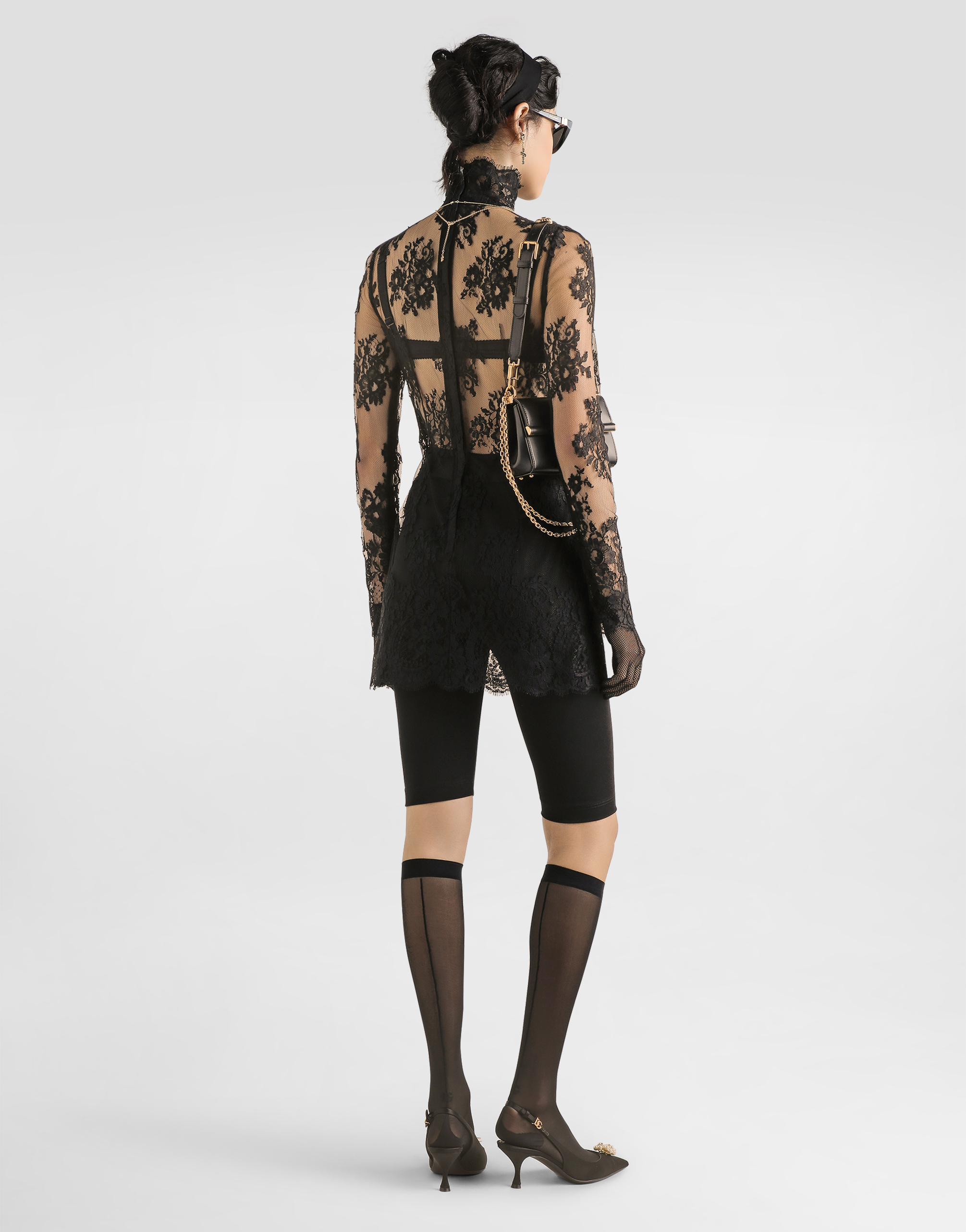 One-piece cordonetto lace dress