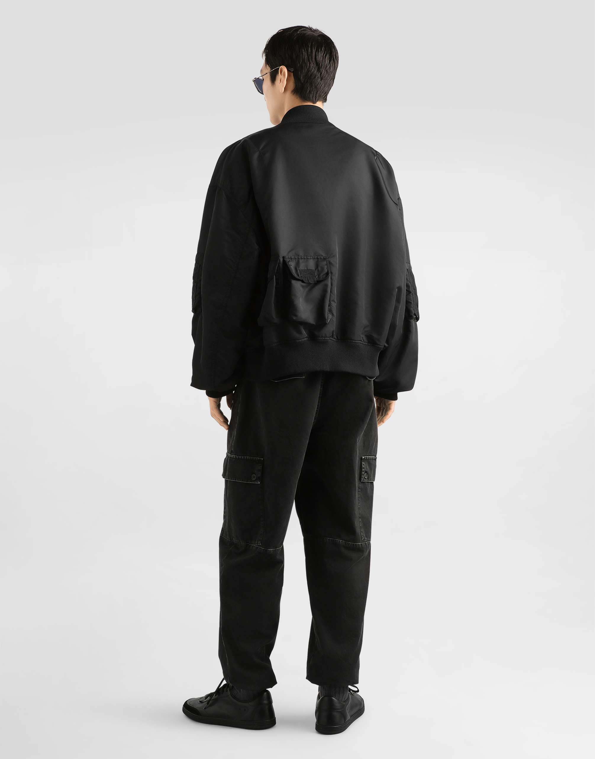 Dolce & Gabbana Multi-pocket Bomber Jacket In Black