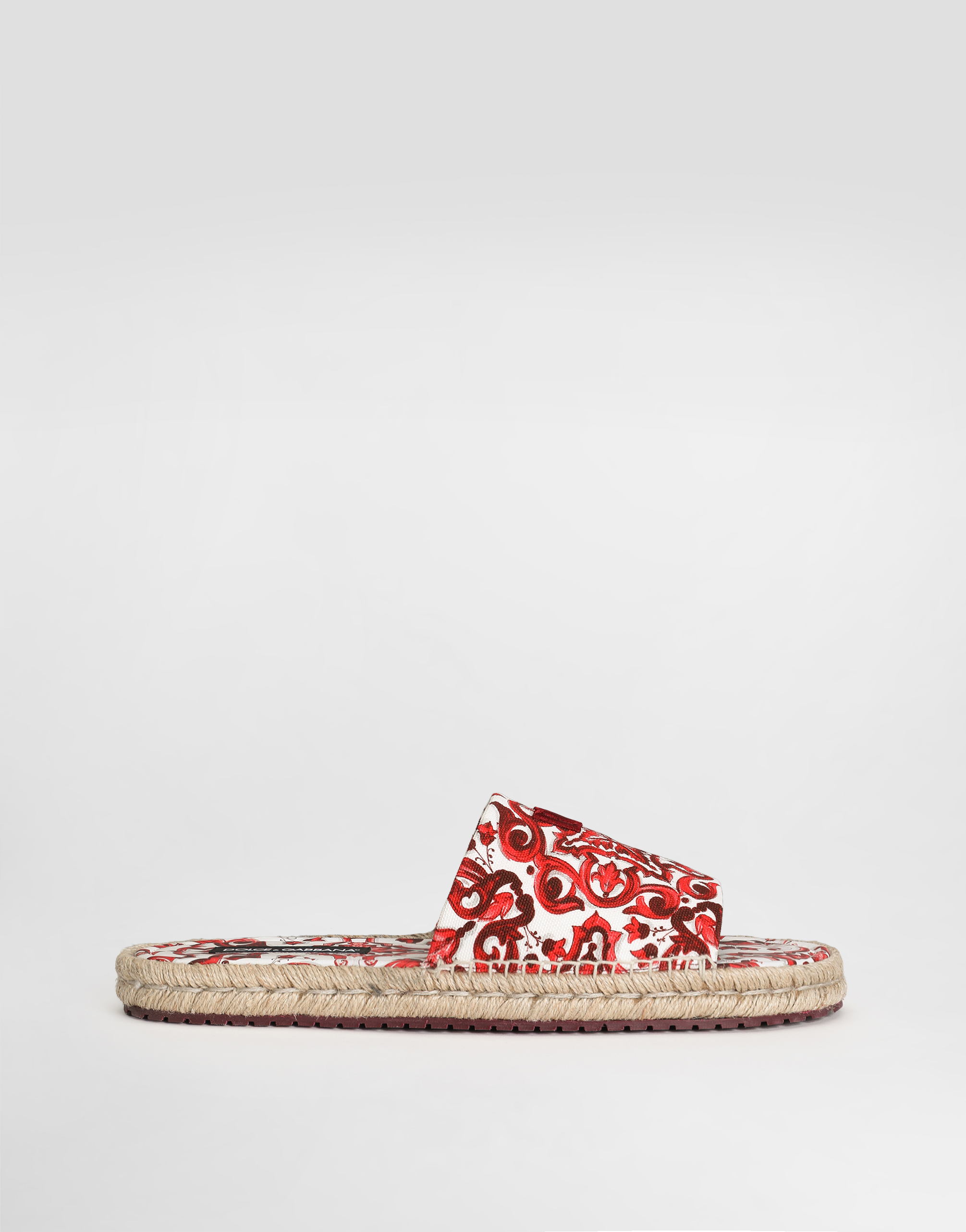 Majolica-print canvas espadrilles in Multicolor for Men