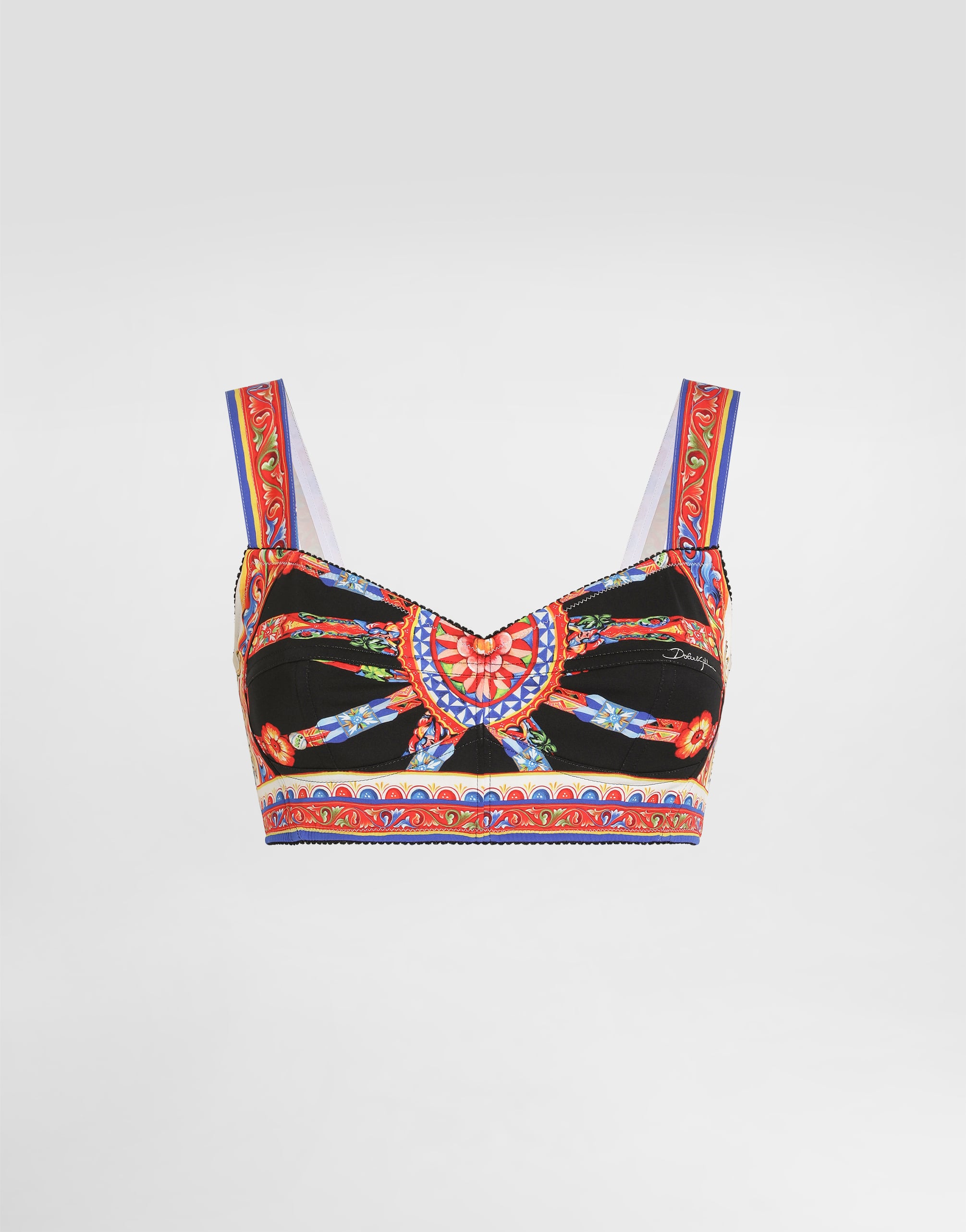Dolce & Gabbana カレット プリント シャルムーズ トップ