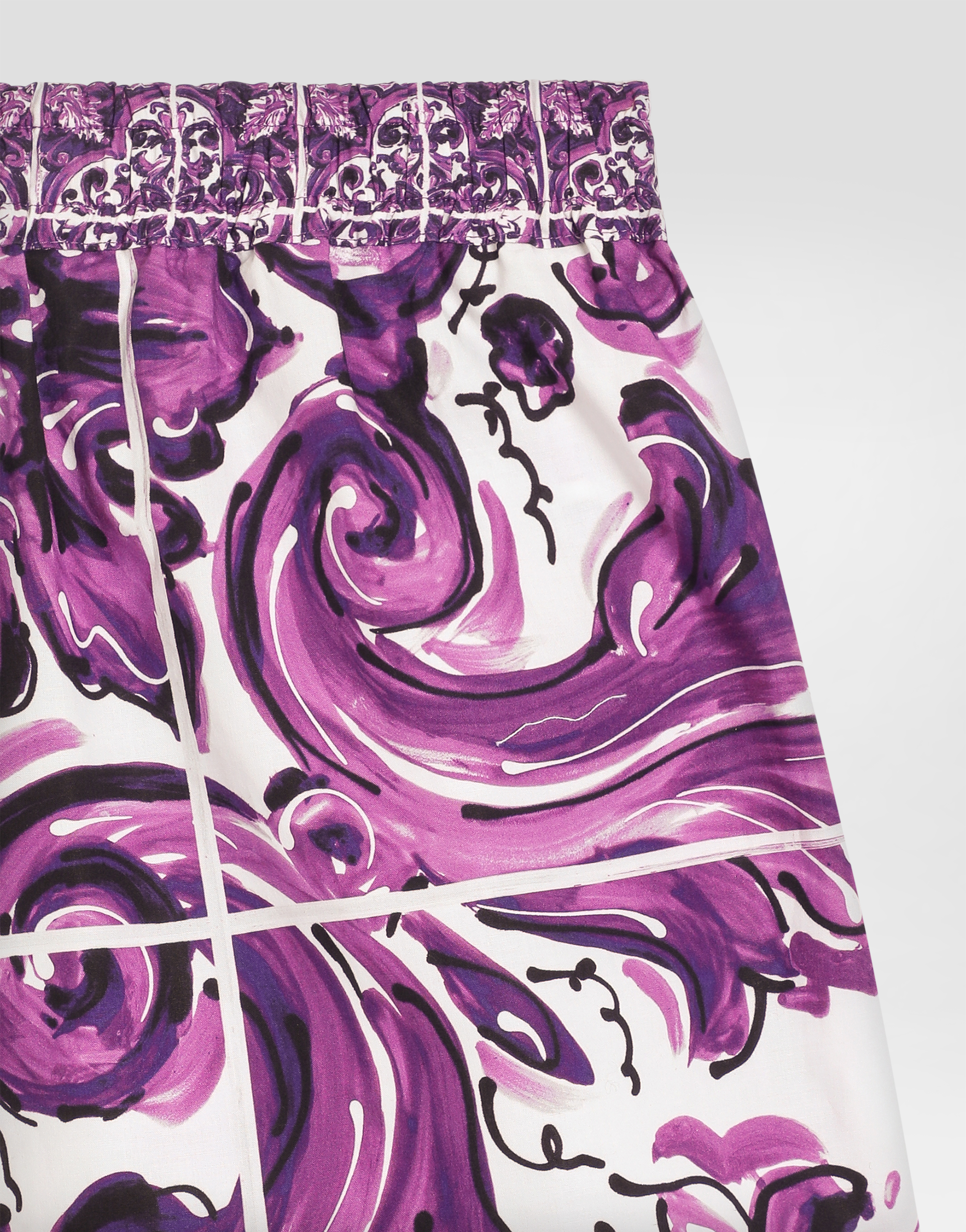 Dolce & Gabbana Majolica-print Poplin Shorts In Multi