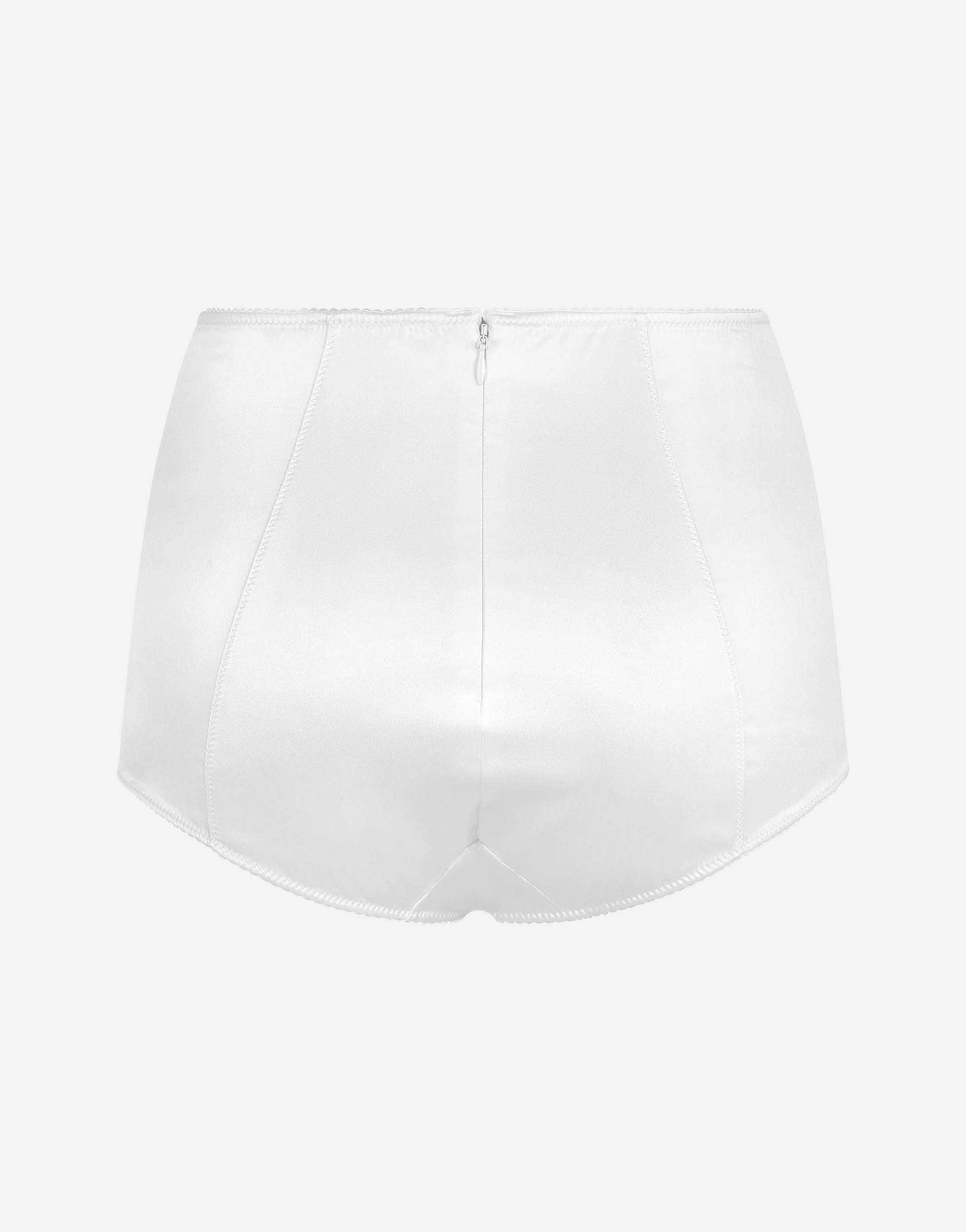 DOLCE & GABBANA SATIN HIGH-WAISTED PANTIES