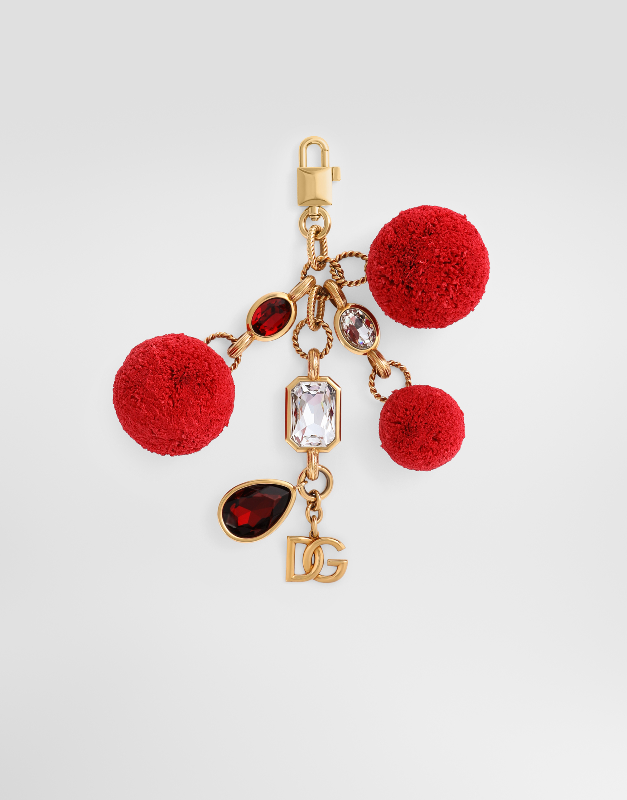 Metal keychain with charms in Multicolor for Women | Dolce&Gabbana® US