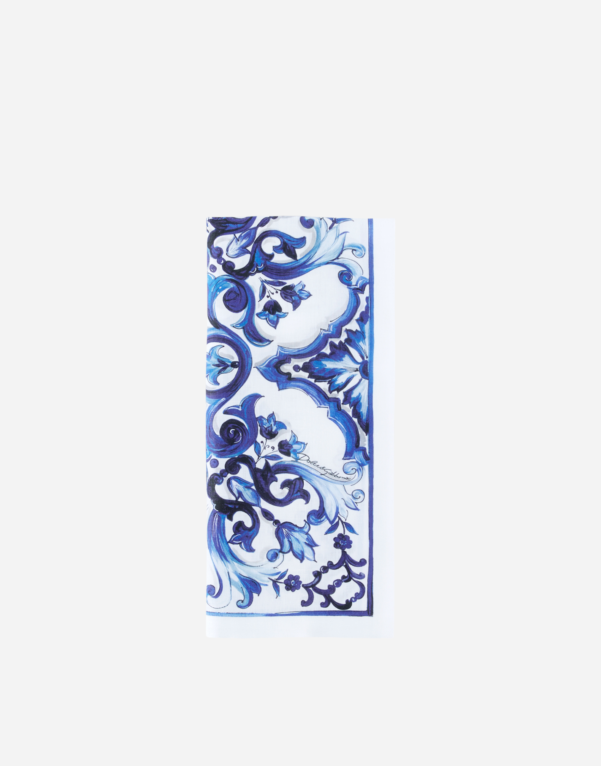Dolce & Gabbana Set Of 2 Linen Napkins In Multicolor