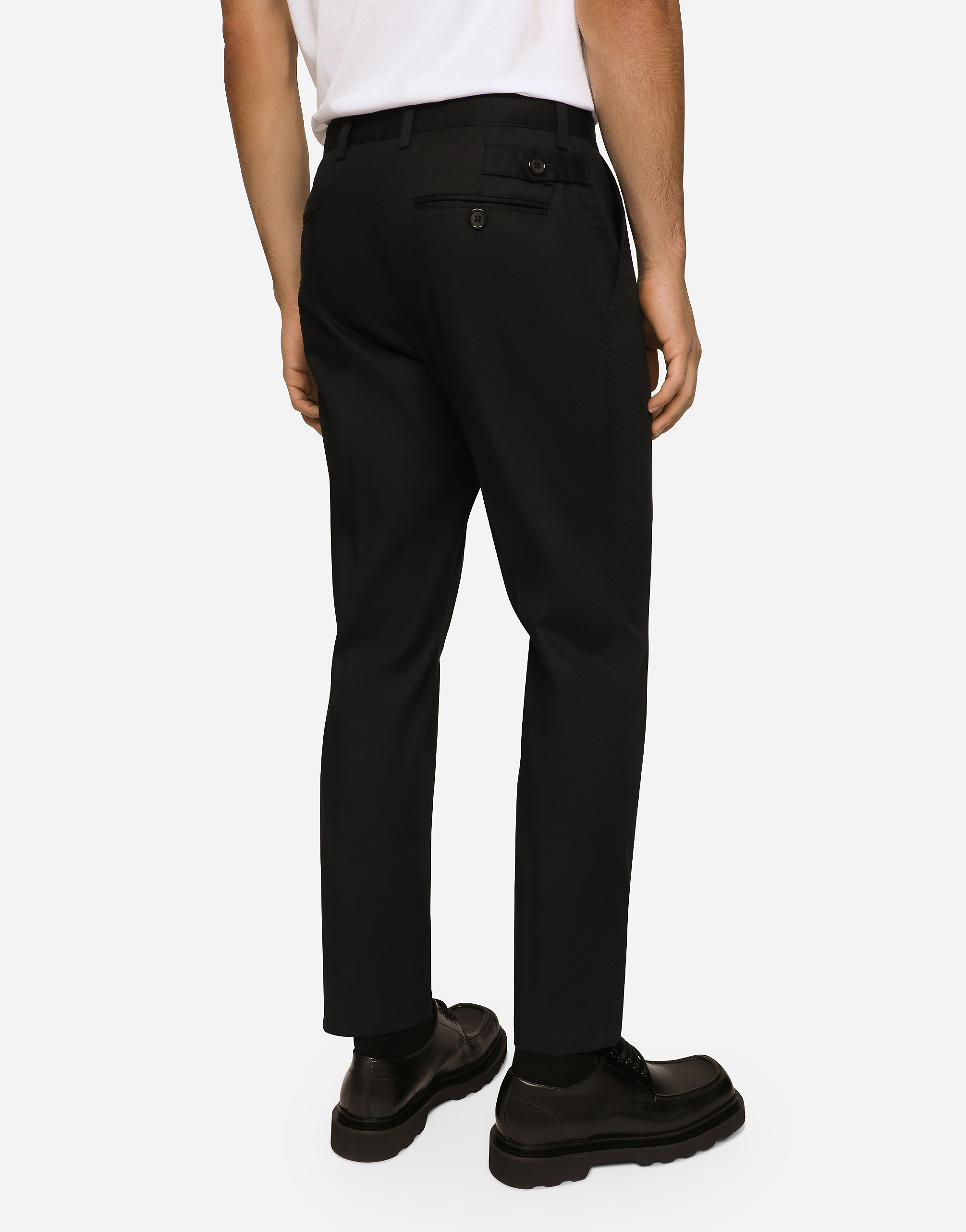 Stretch gabardine trousers