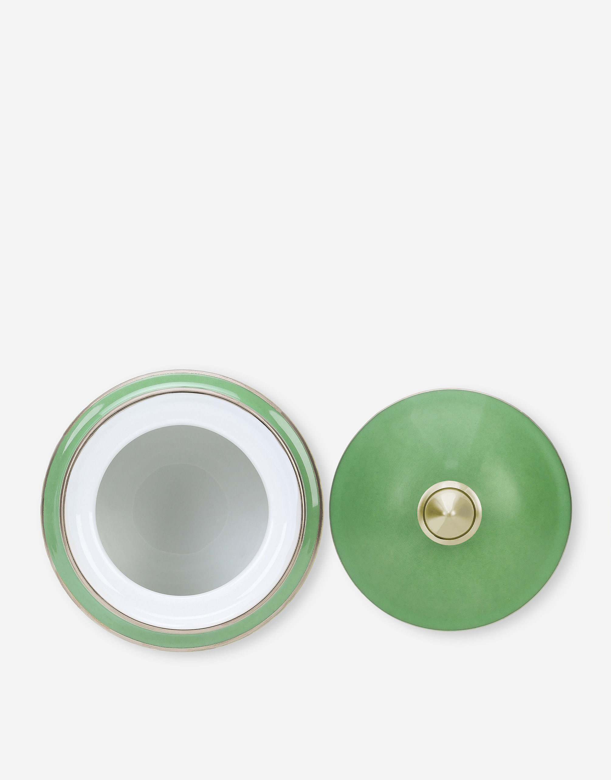 Dolce & Gabbana - Verde Maiolica Sugar Bowl With Cover - Green In Multicolor