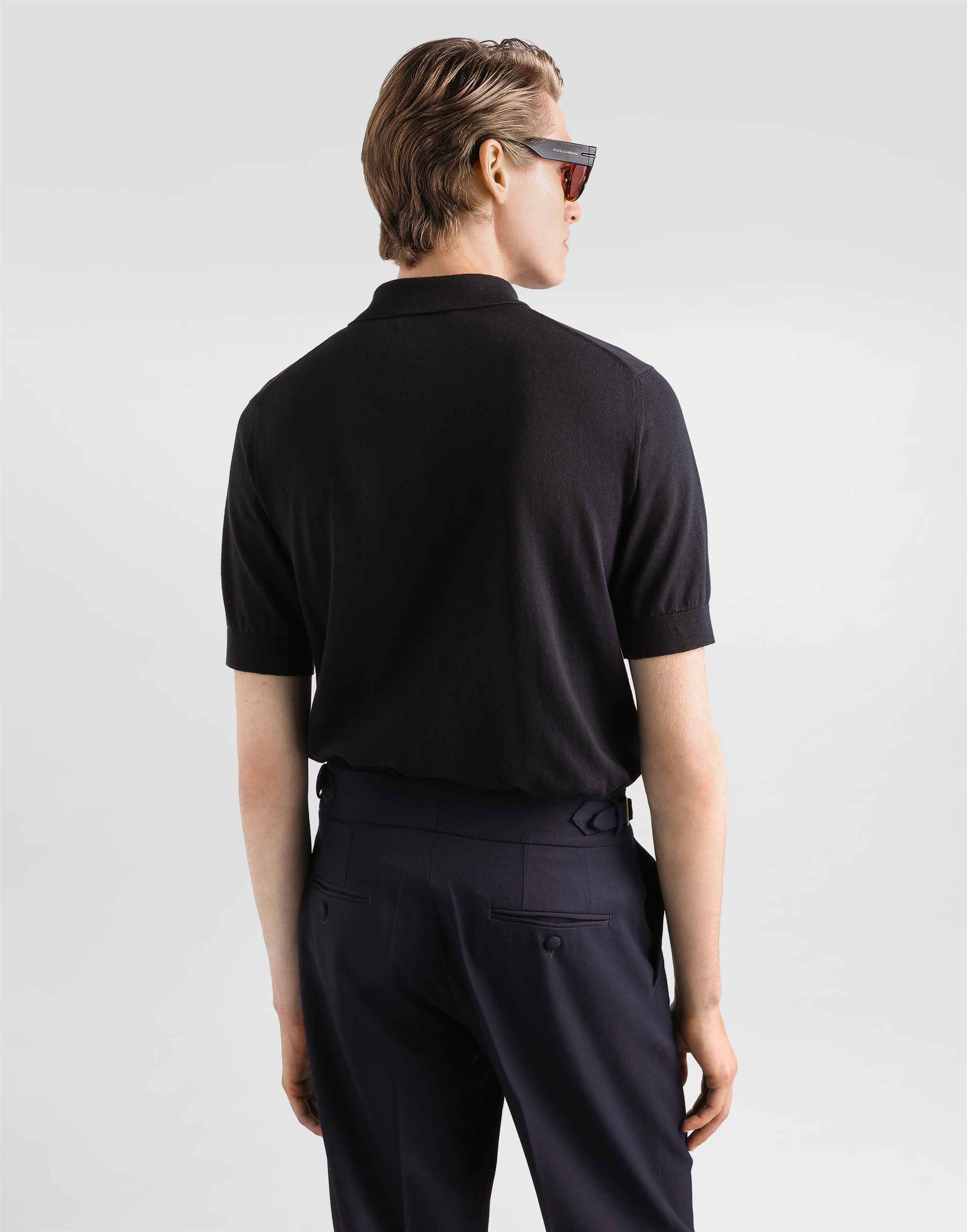  Dolce & Gabbana Cotton Polo Shirt - Mann Strickwaren Blau 44 