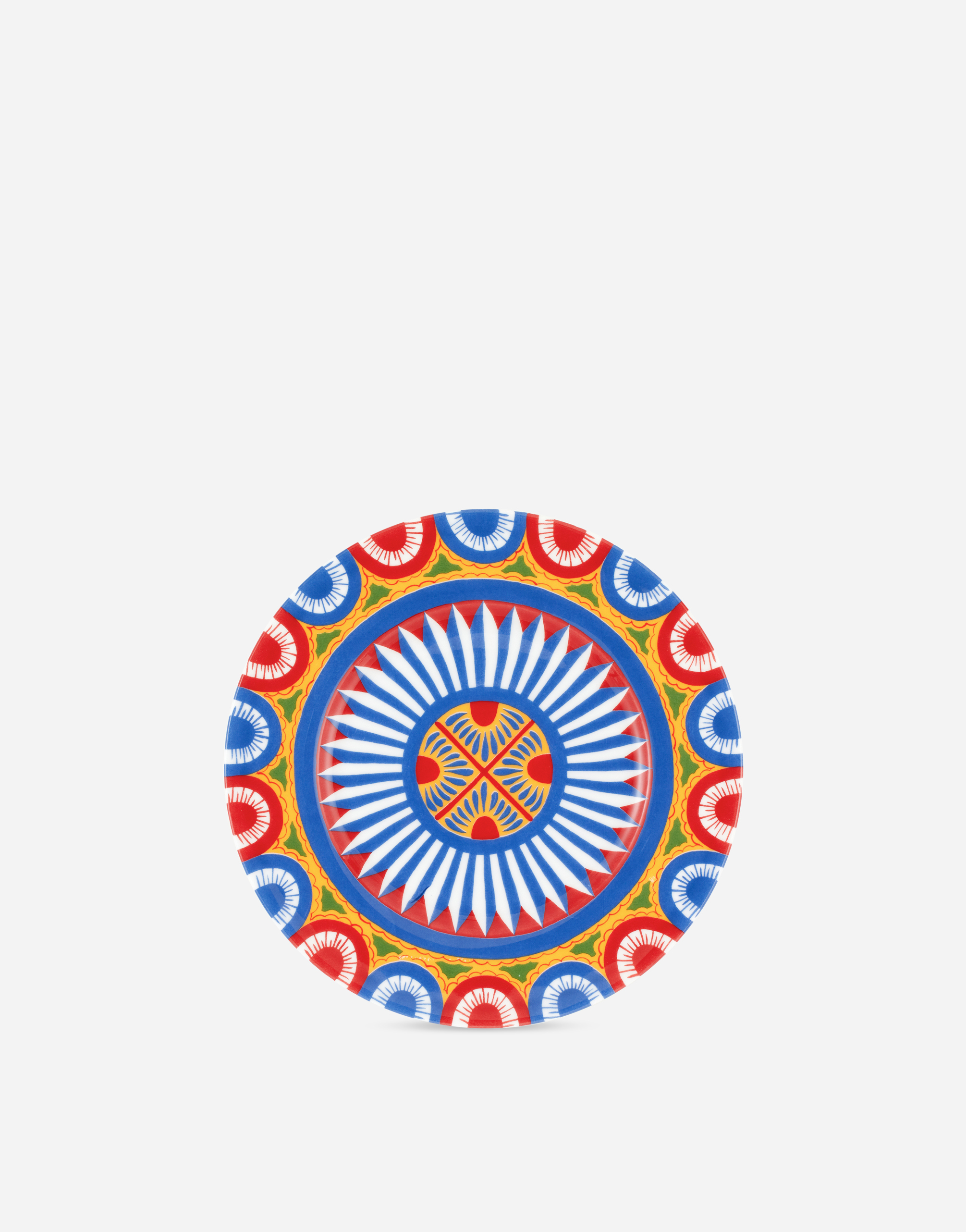 Dolce & Gabbana Set 2 Bread Plates In Fine Porcelain In Multicolor