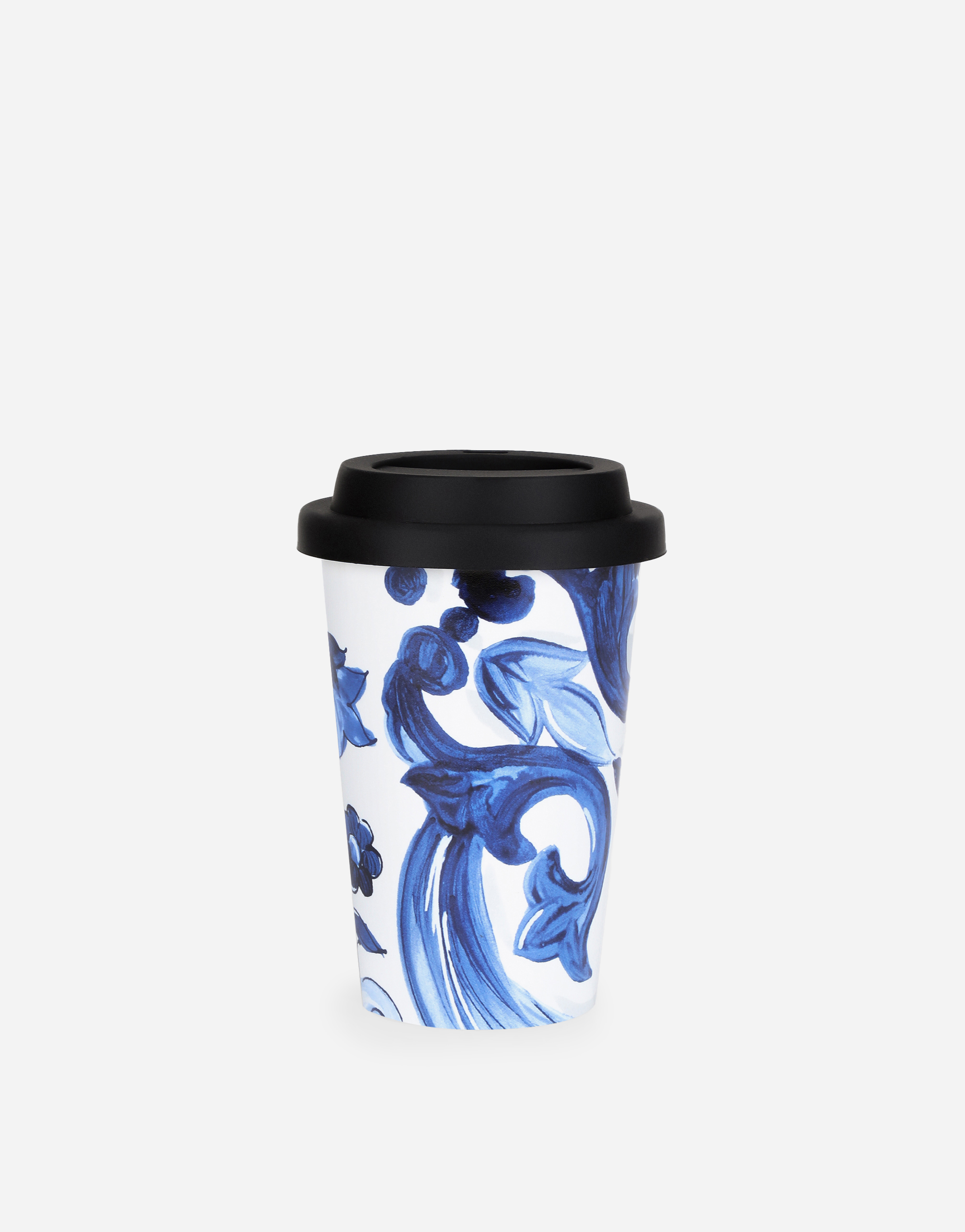 Dolce & Gabbana Ceramic Travel Mug In Blue