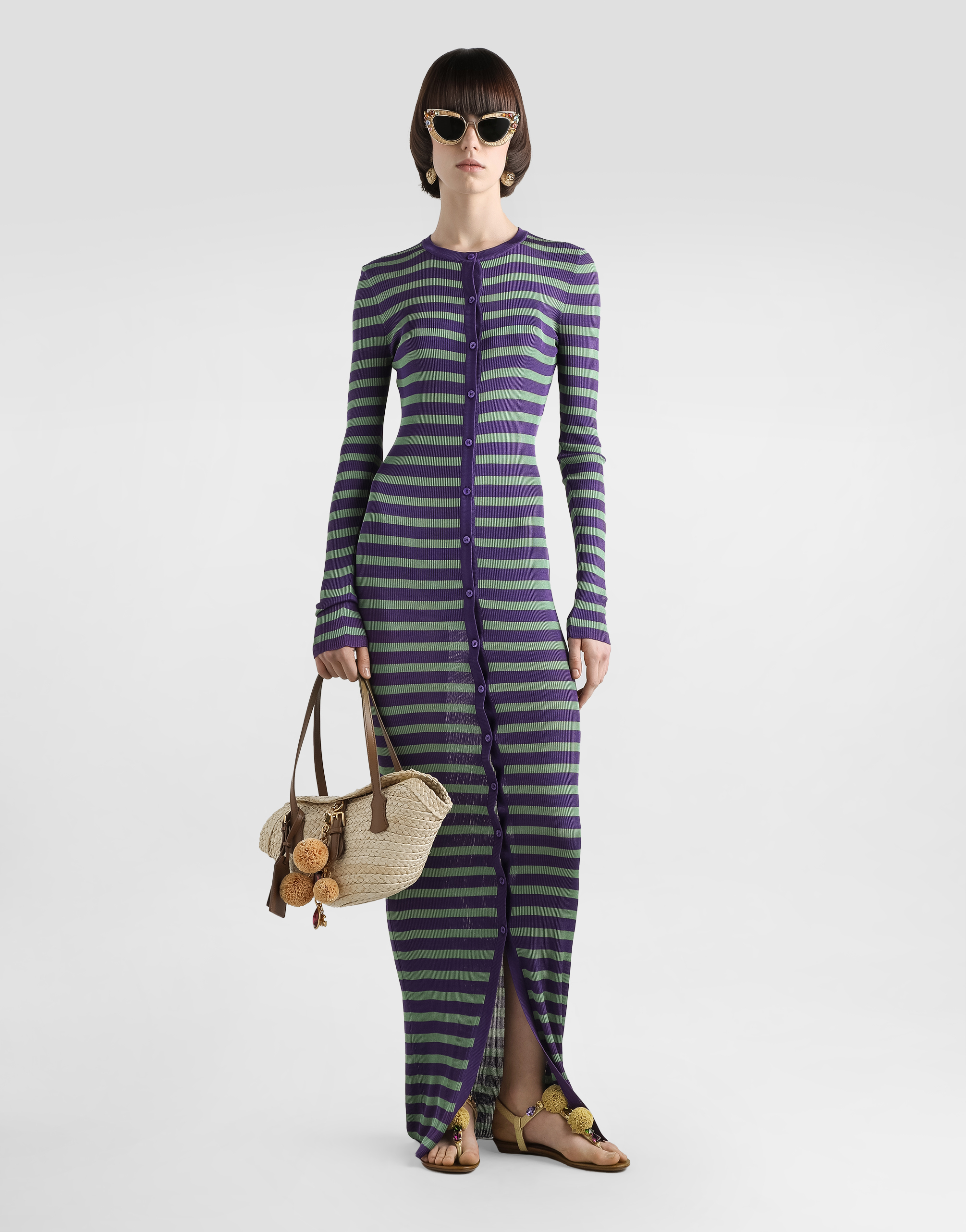 Dolce & Gabbana Striped Knitted Dress