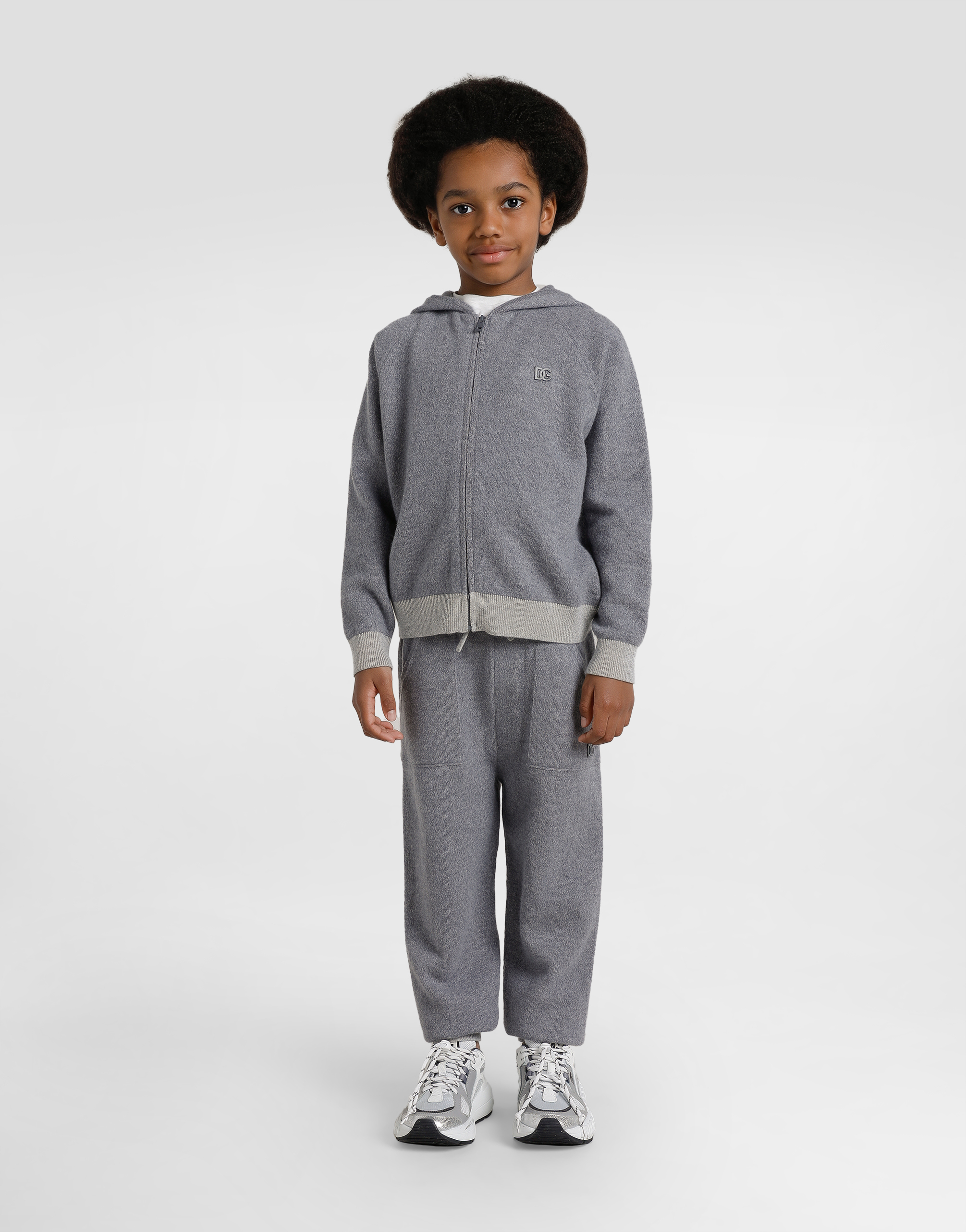 Wool and cashmere fleece cardigan