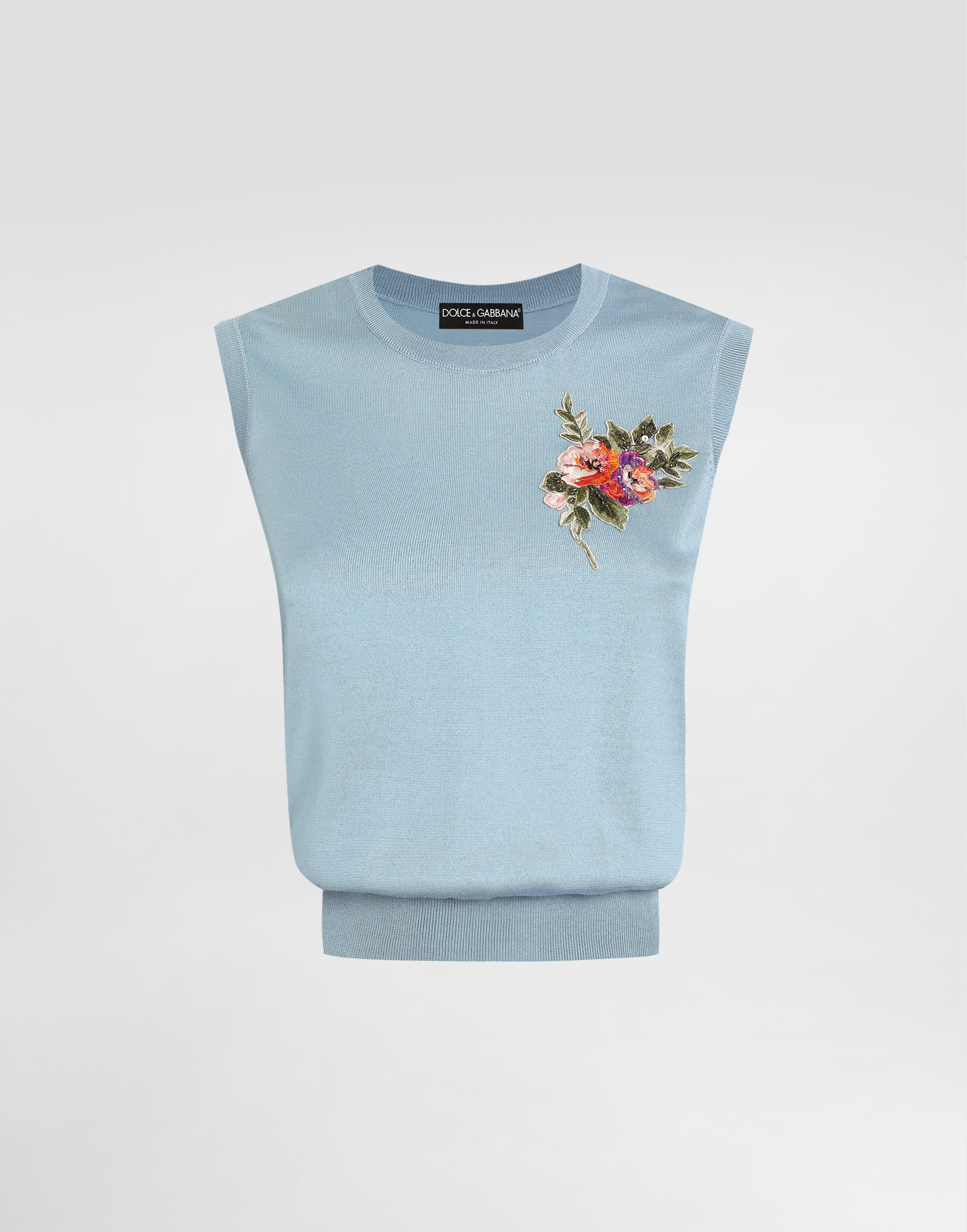 Azureのウィメンズ シルク タンクトップ | Dolce&Gabbana®