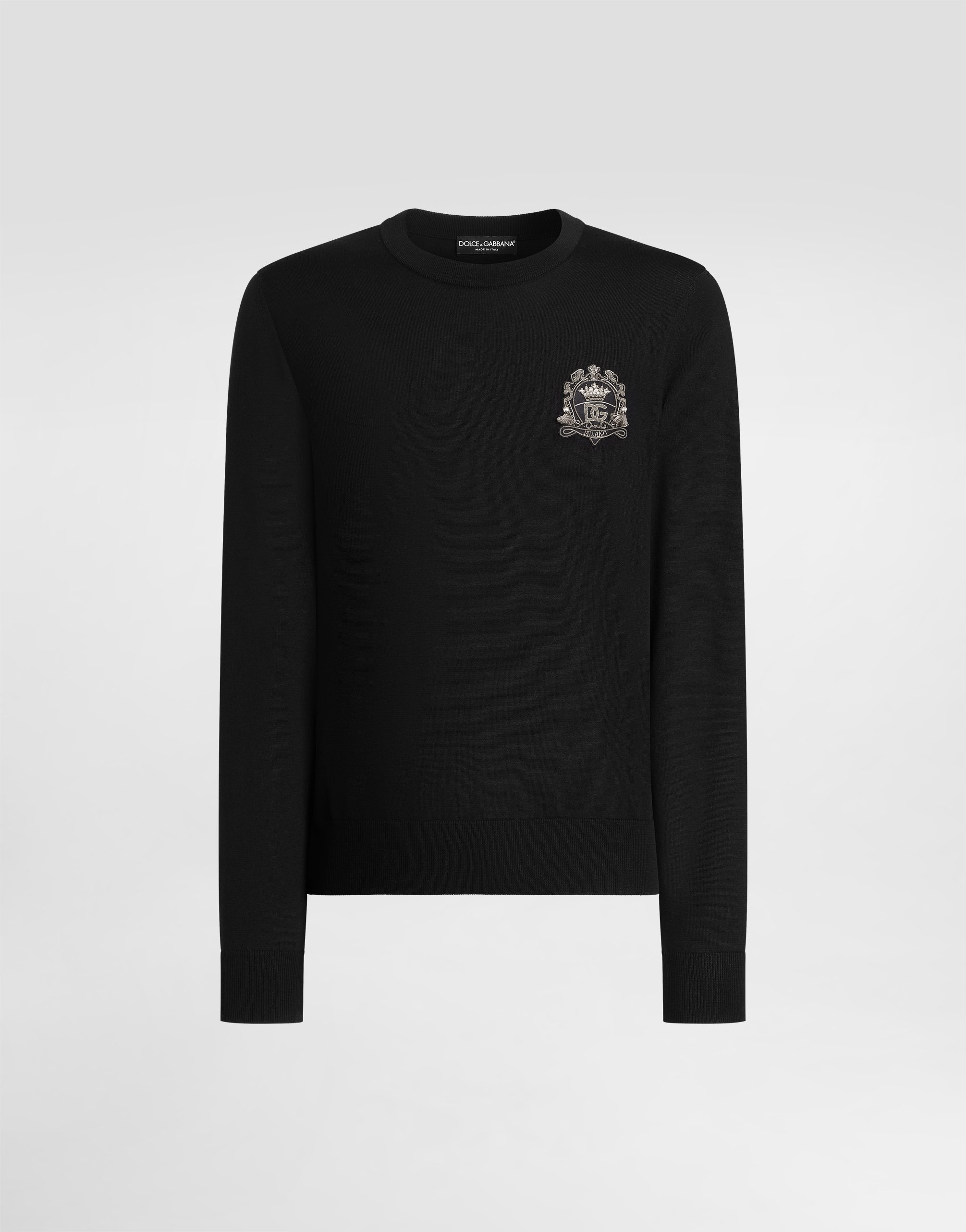 Blueのメンズ バージンウール プルオーバー | Dolce&Gabbana®
