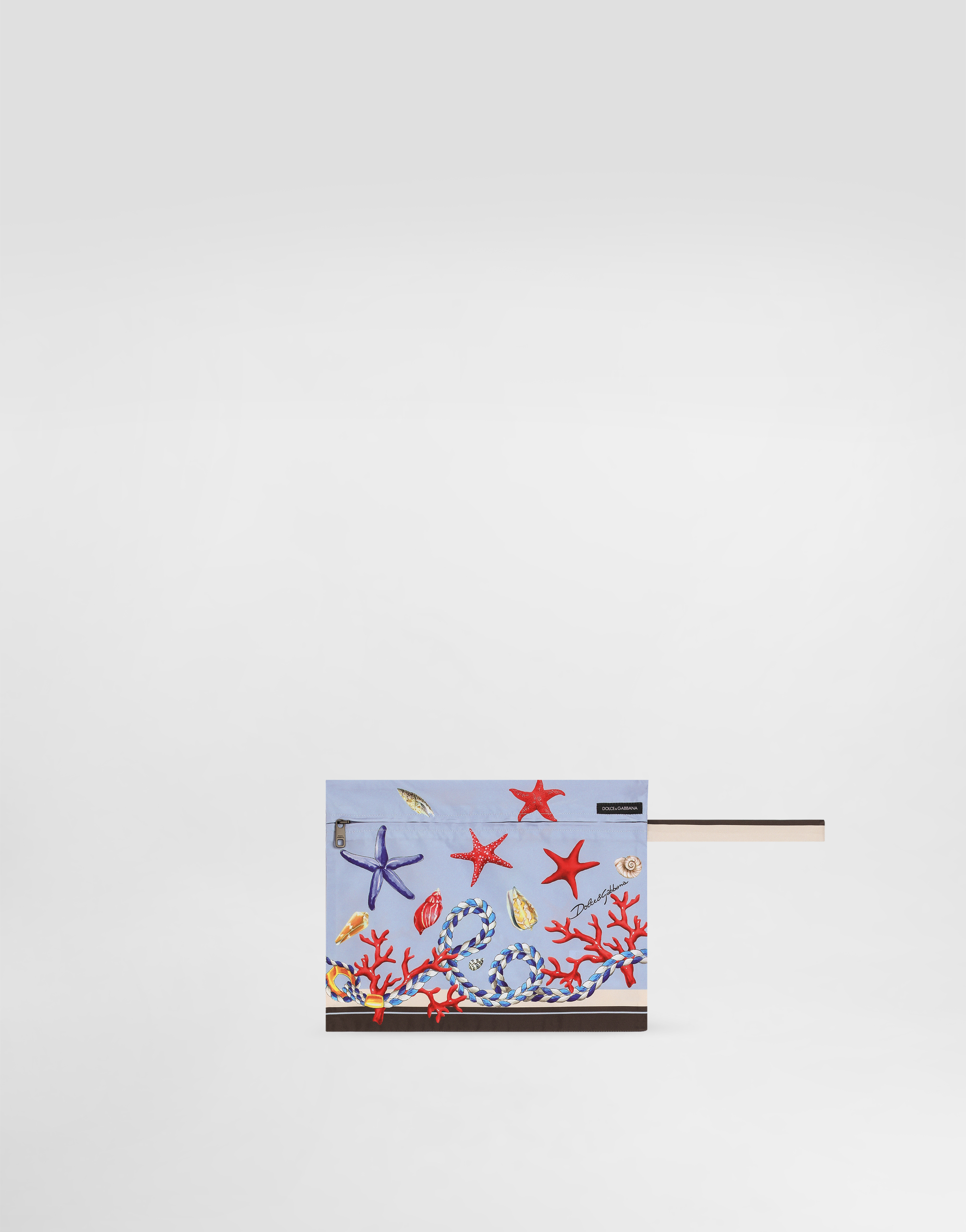 Dolce & Gabbana Shell-print Swimming Trunks In Blue
