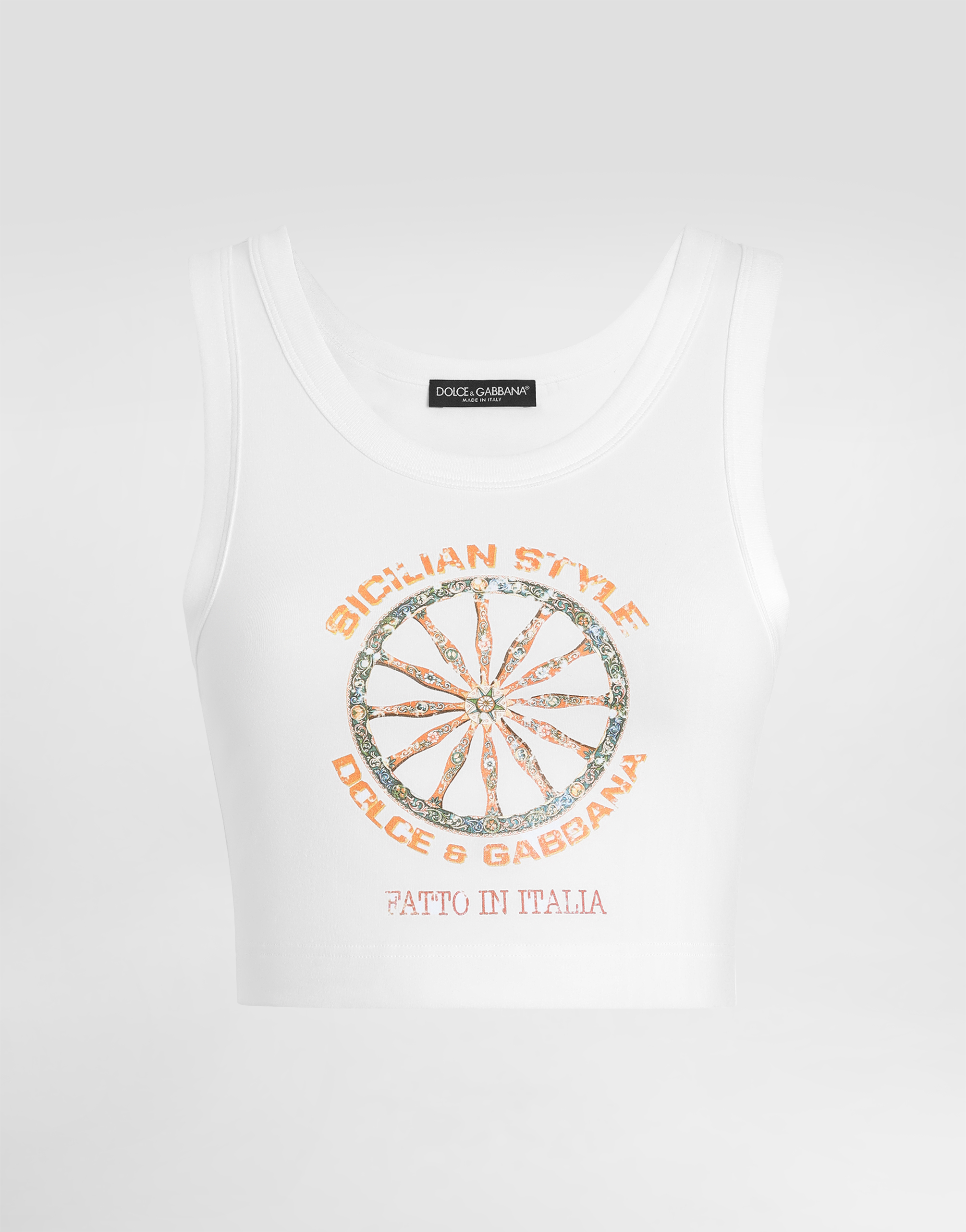 トップス DOLCE &GABBANA Jersey top in White for Women | Dolce&Gabbana®