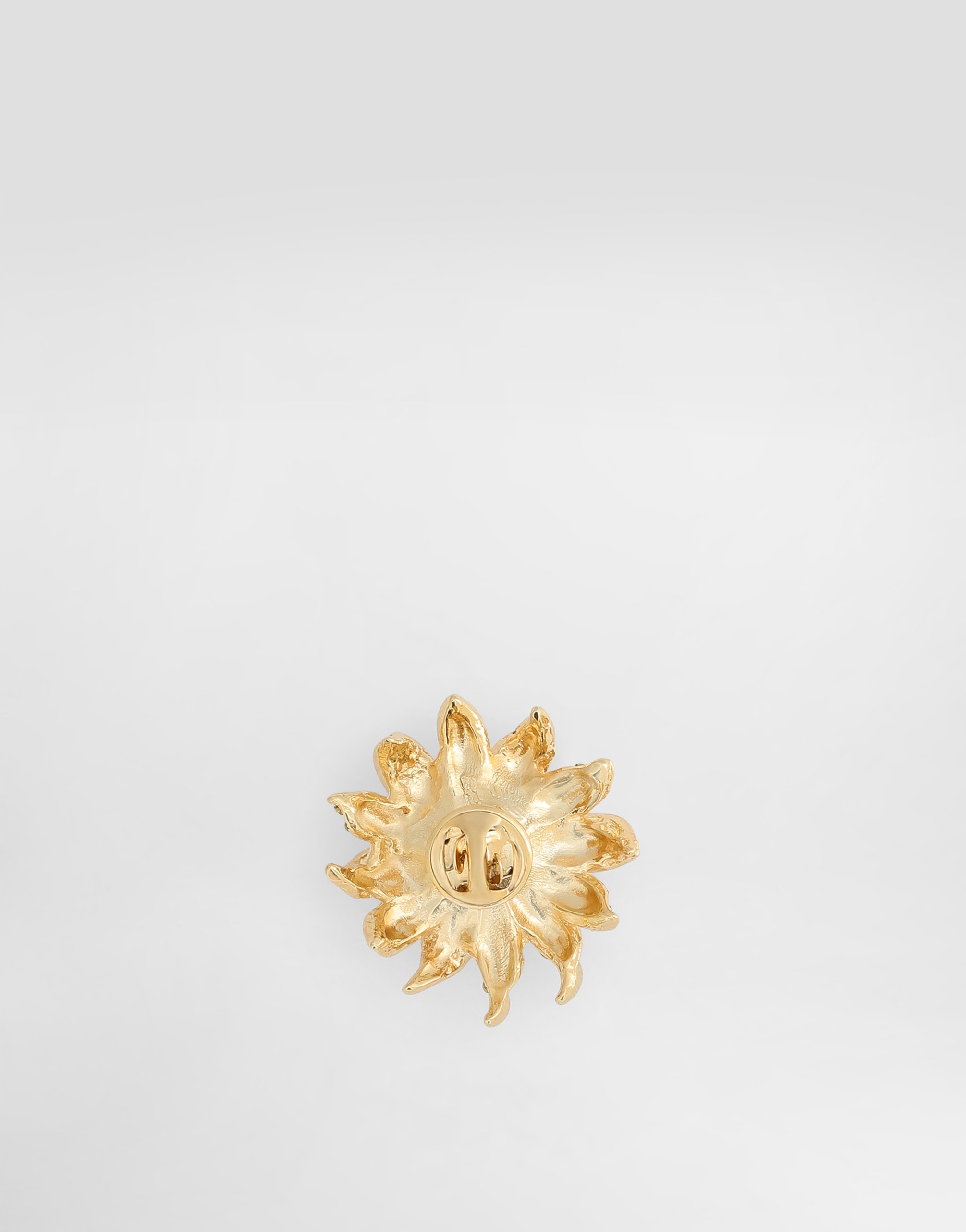 Sartoria floral brooch with rhinestones